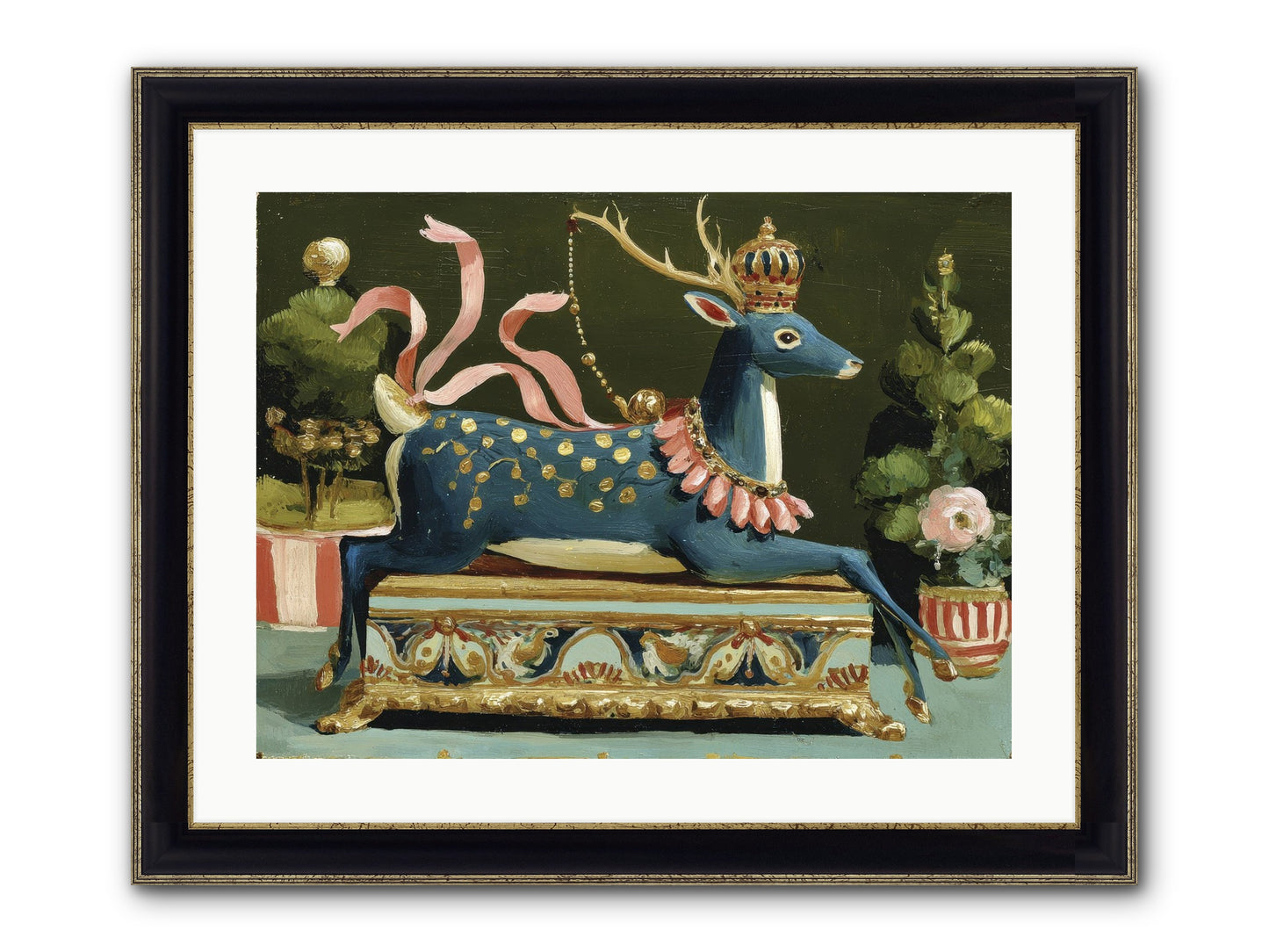 Staged Splendor No.2 Framed Print - Black & Gold 24x18