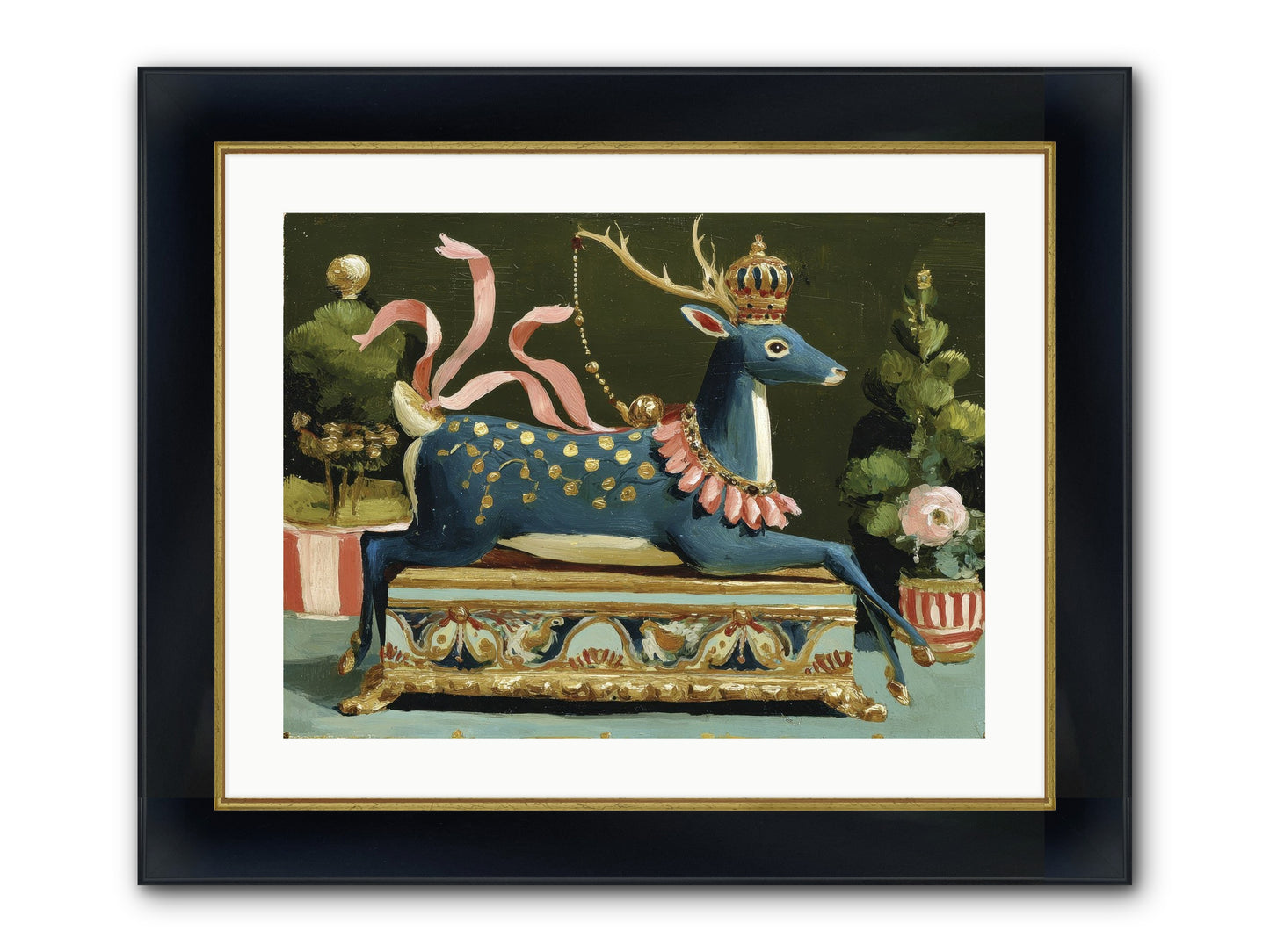 Staged Splendor No.2 Framed Print - Wide Black w/Gold 24x18