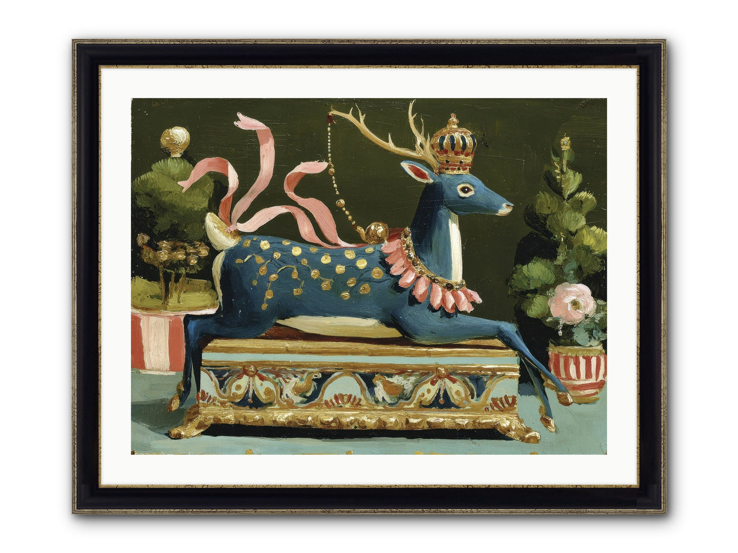 Staged Splendor No.2 Framed Print - Black & Gold 32x24