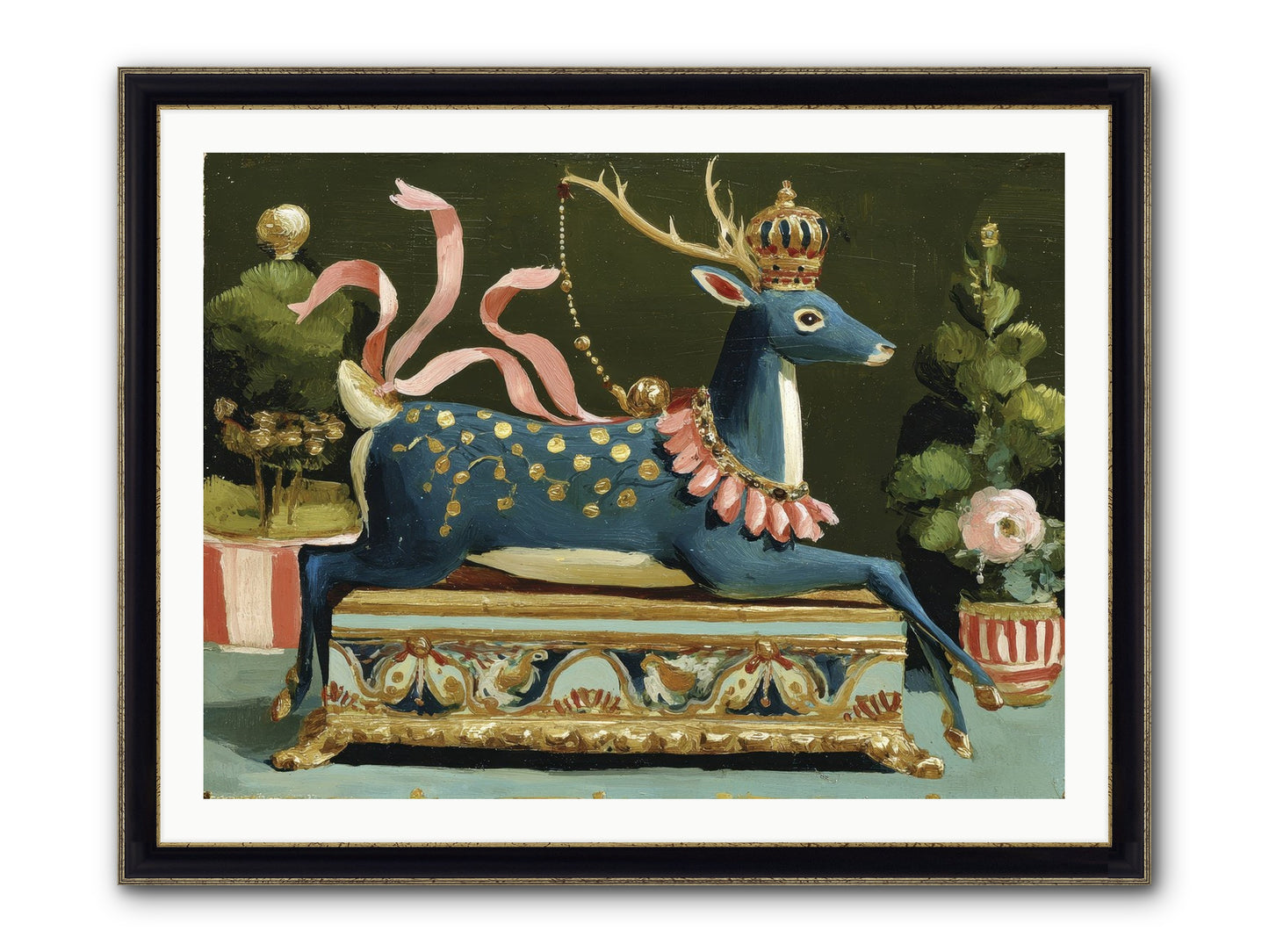 Staged Splendor No.2 Framed Print - Black & Gold 40x30