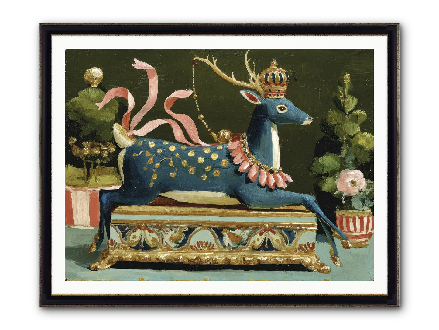 Staged Splendor No.2 Framed Print - Black & Gold 48x36