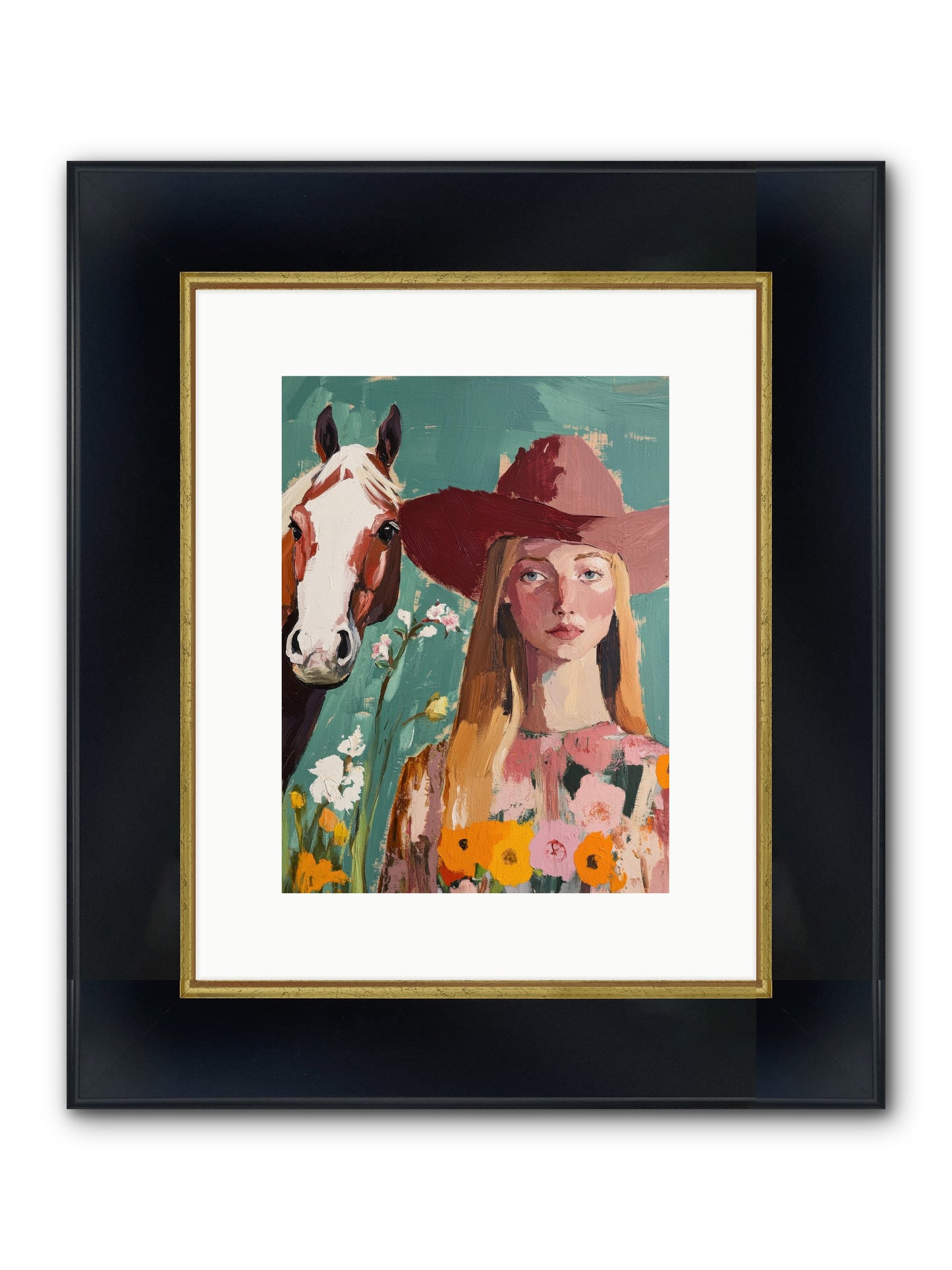 Stardust Inheritance Framed Print - Wide Black w/Gold 9x12