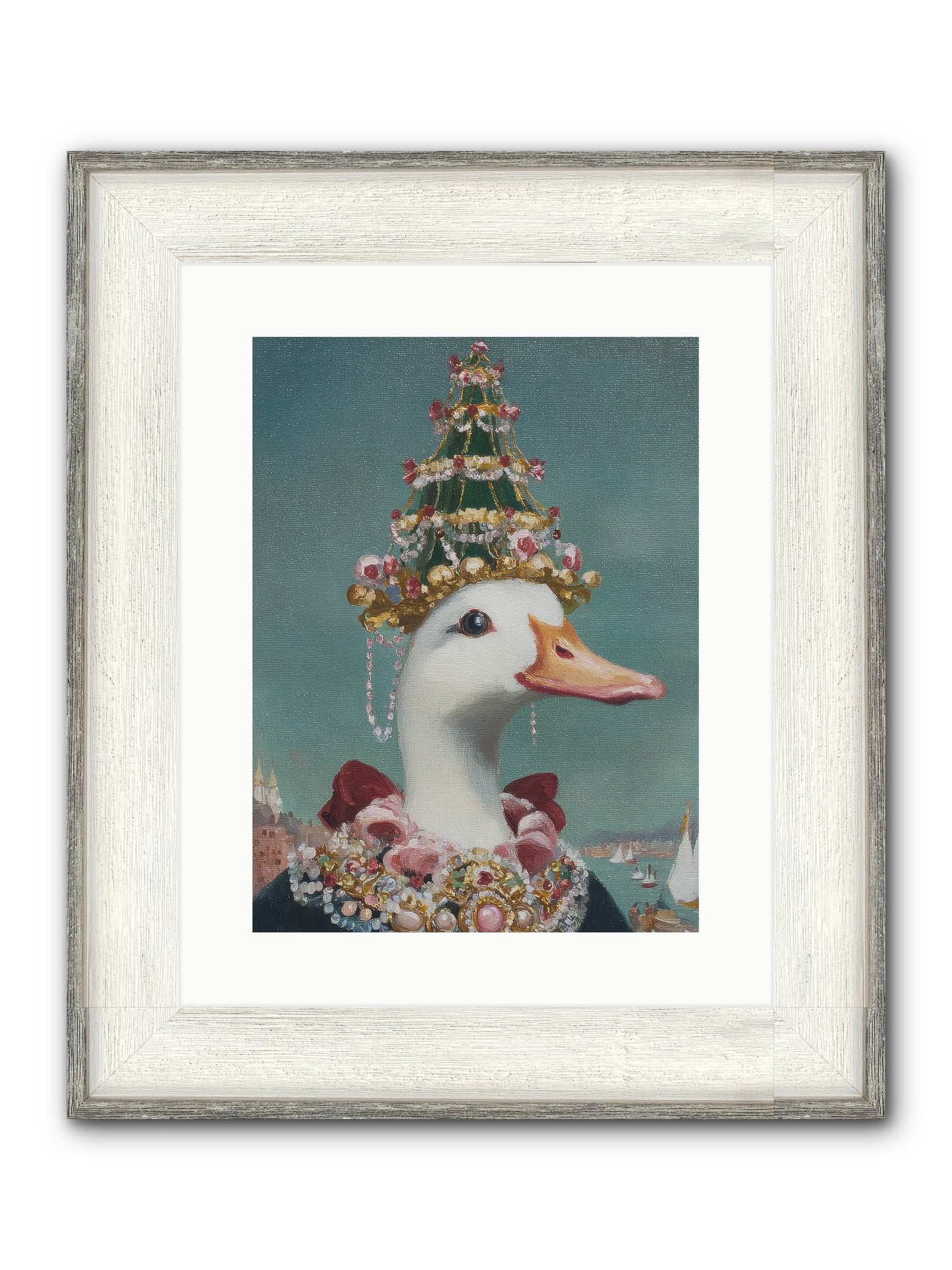 Starlit Majesty Framed Print - Driftwood White 12x16
