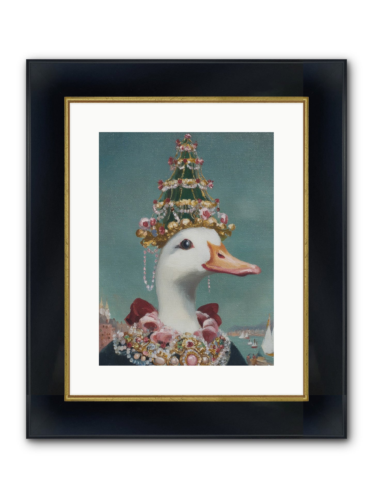 Starlit Majesty Framed Print - Wide Black w/Gold 12x16