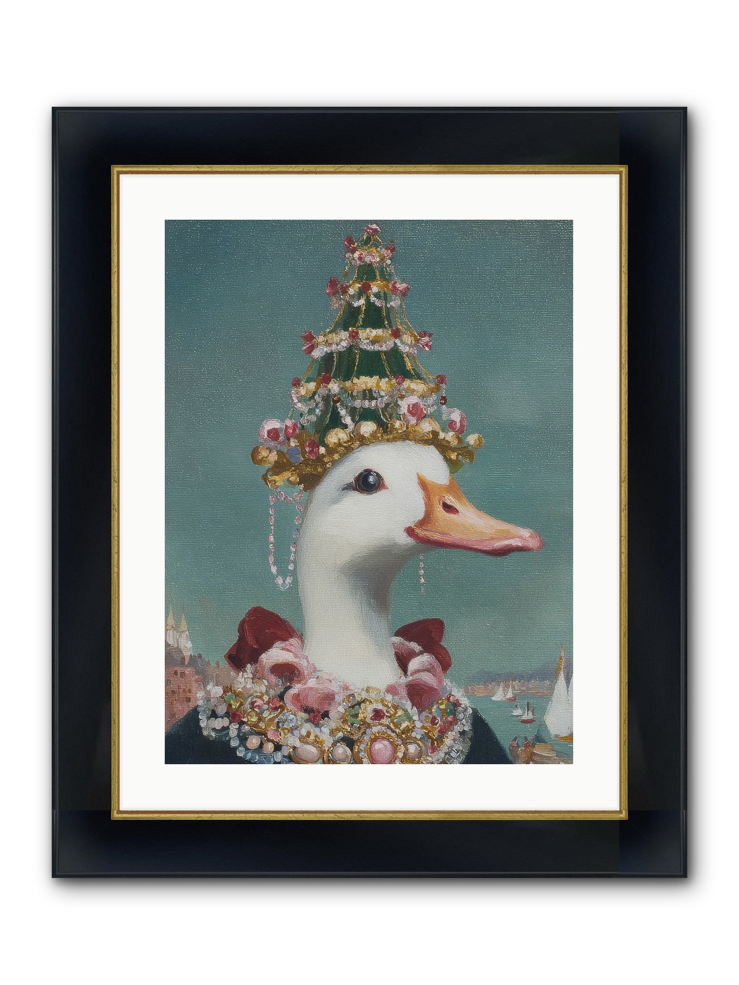 Starlit Majesty Framed Print - Wide Black w/Gold 18x24