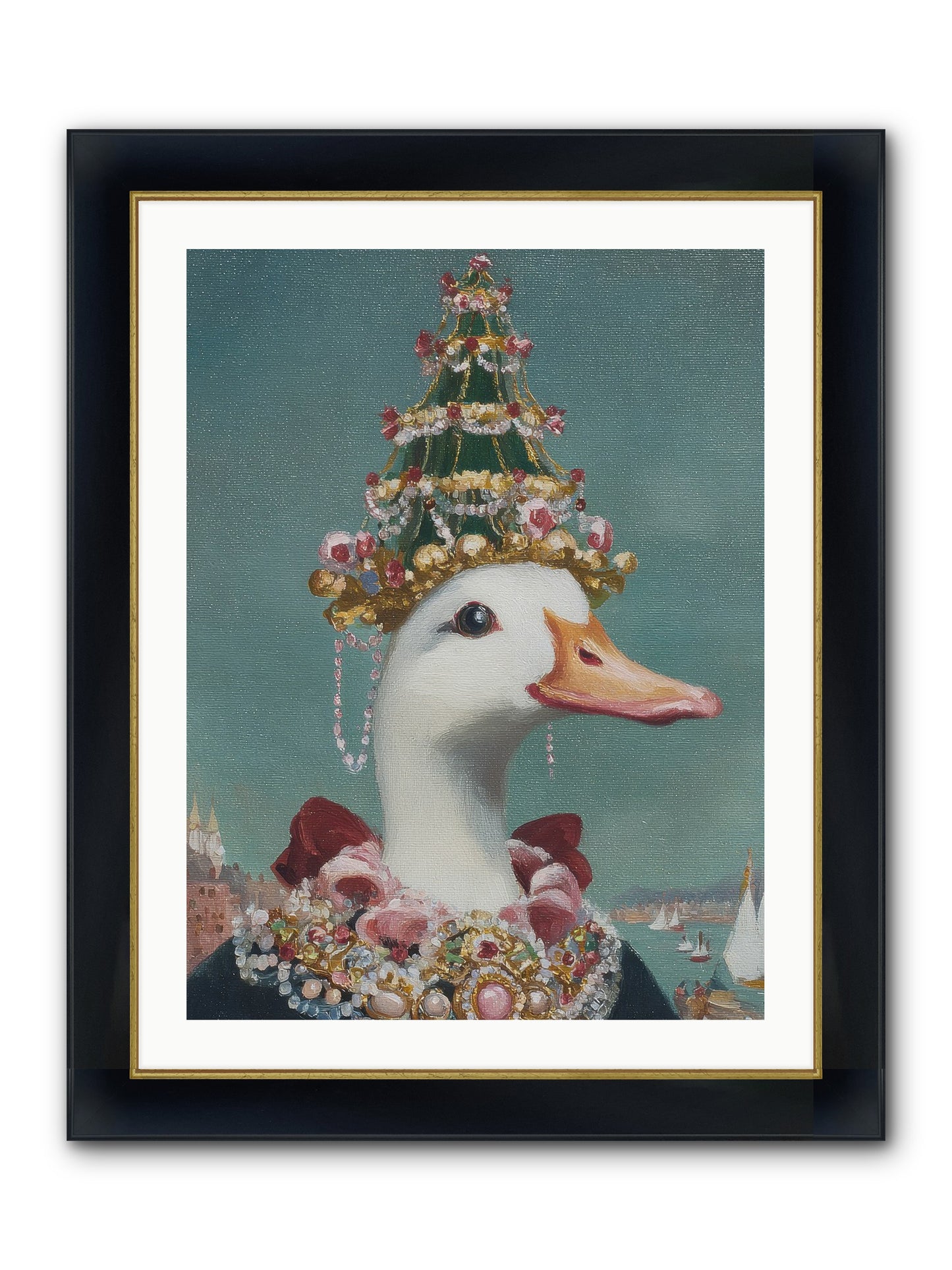 Starlit Majesty Framed Print - Wide Black w/Gold 24x32