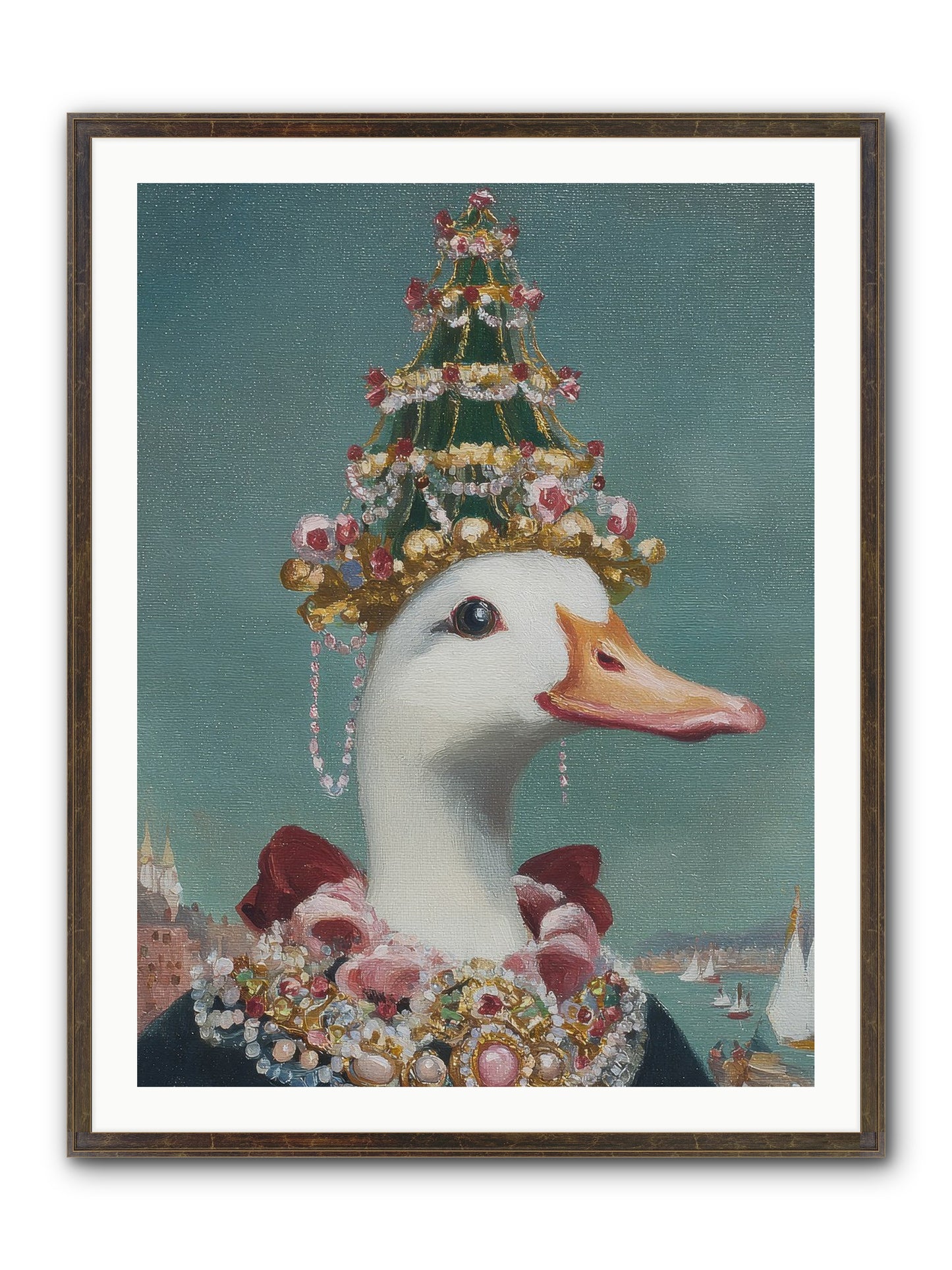 Starlit Majesty Framed Print - Slimwoods Black/Gold 30x40