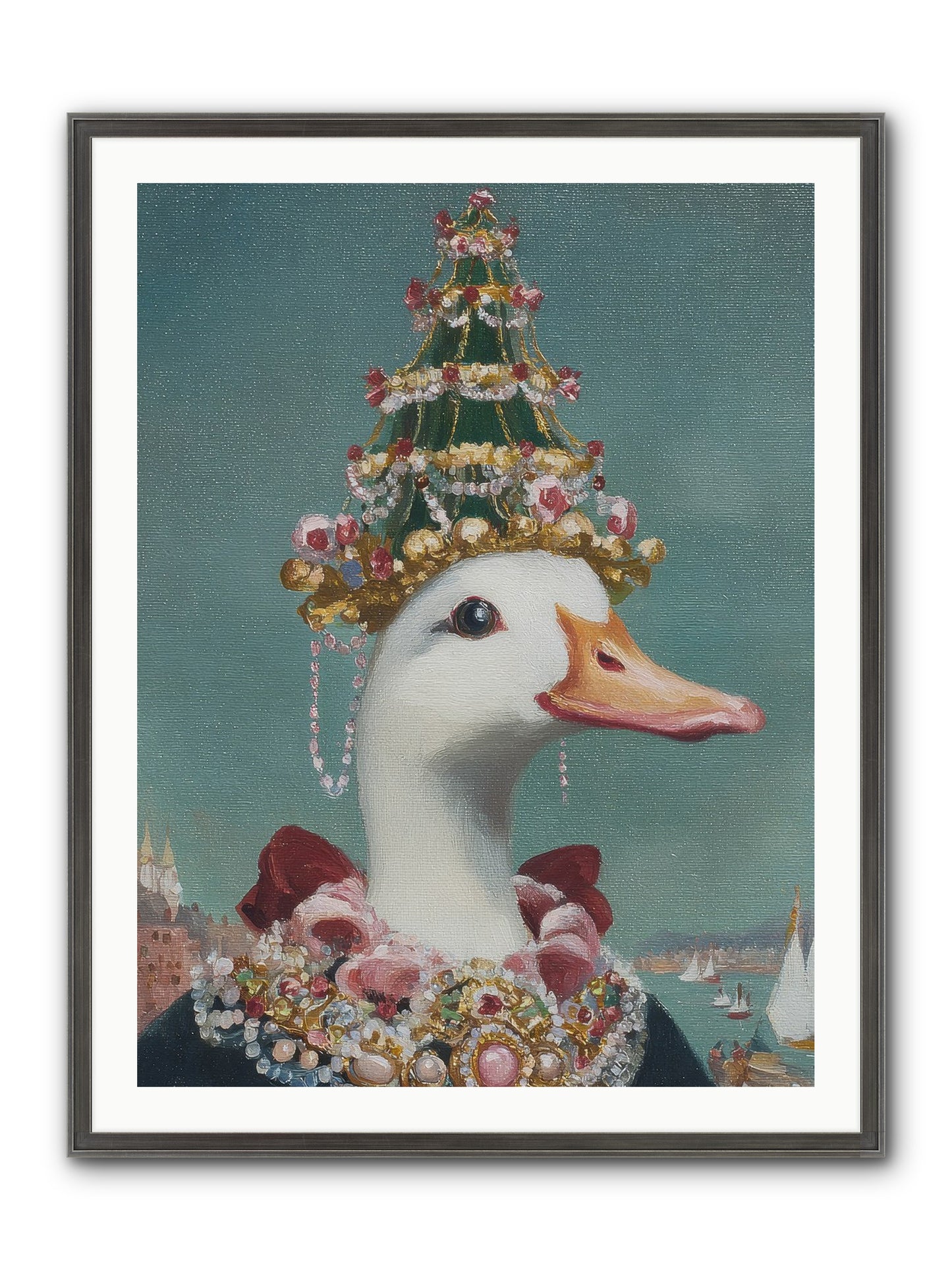Starlit Majesty Framed Print - Slimwoods Black/Silver 30x40
