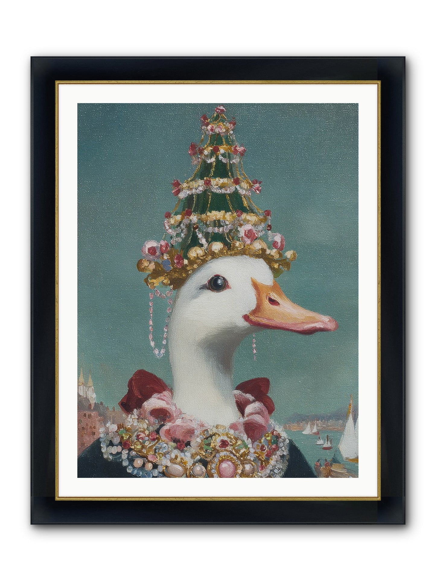 Starlit Majesty Framed Print - Wide Black w/Gold 30x40