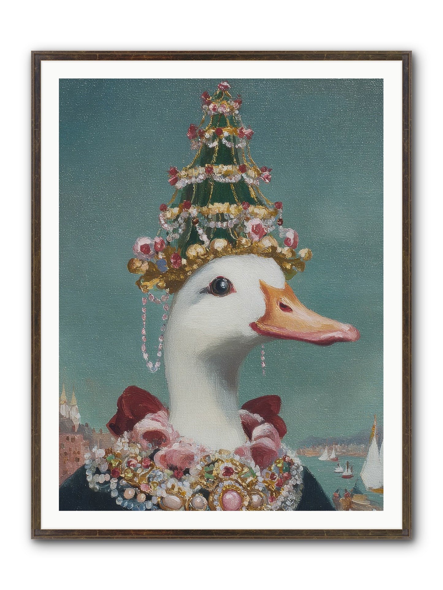 Starlit Majesty Framed Print - Slimwoods Black/Gold 36x48