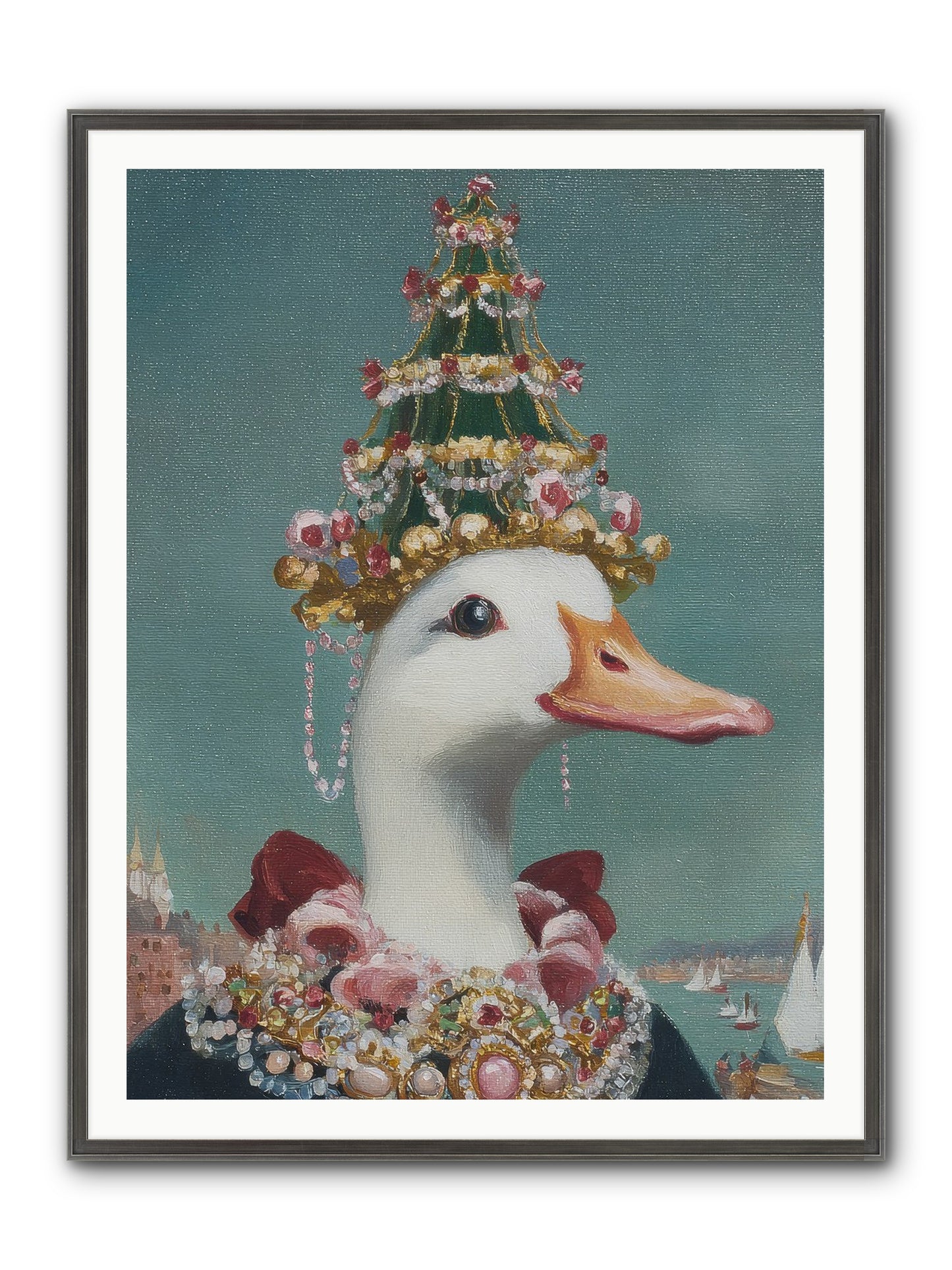 Starlit Majesty Framed Print - Slimwoods Black/Silver 36x48