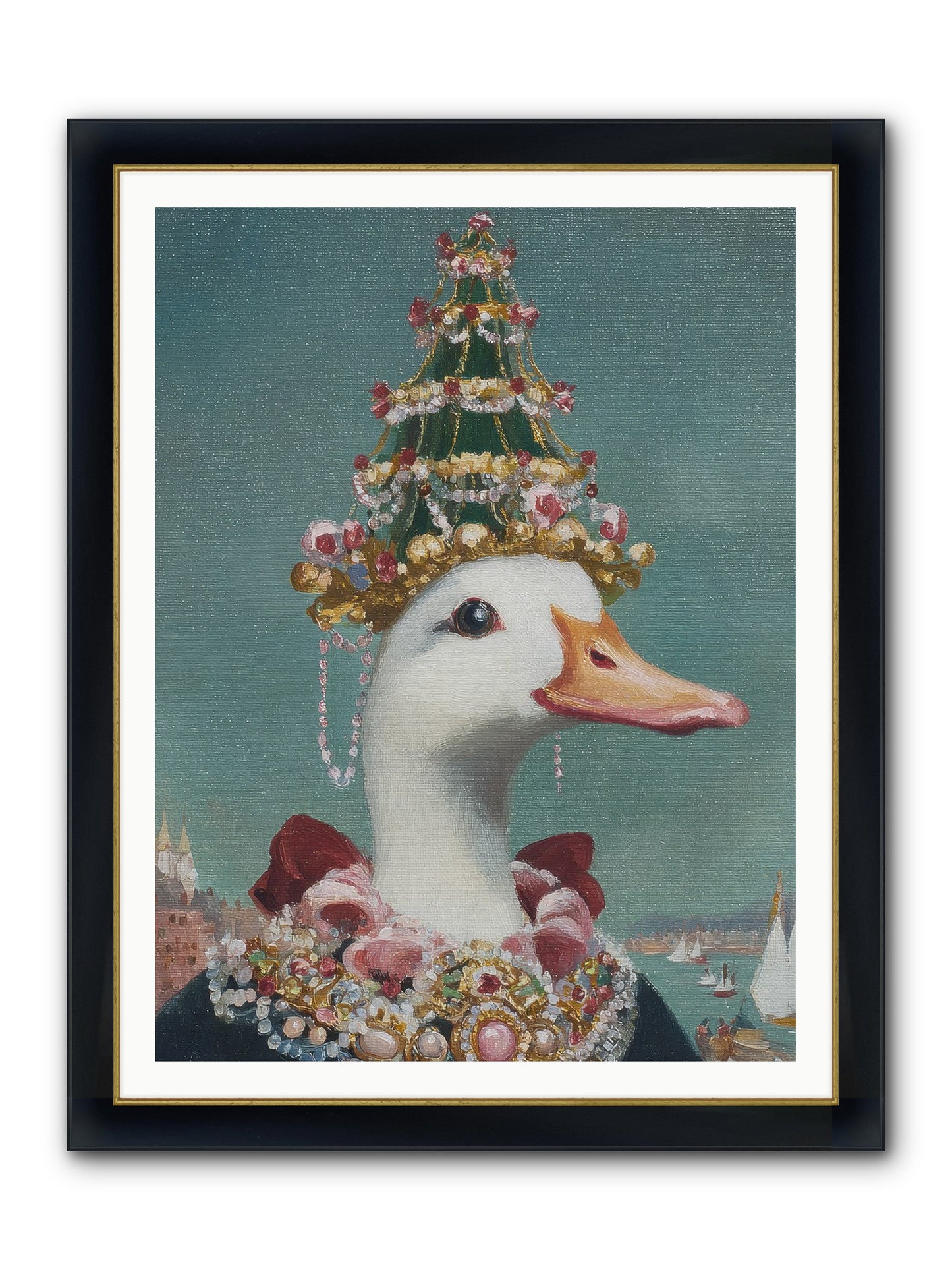 Starlit Majesty Framed Print - Wide Black w/Gold 36x48