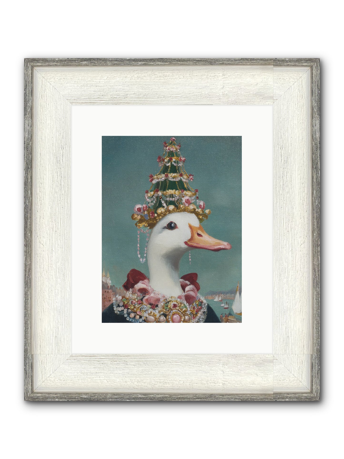 Starlit Majesty Framed Print - Driftwood White 9x12