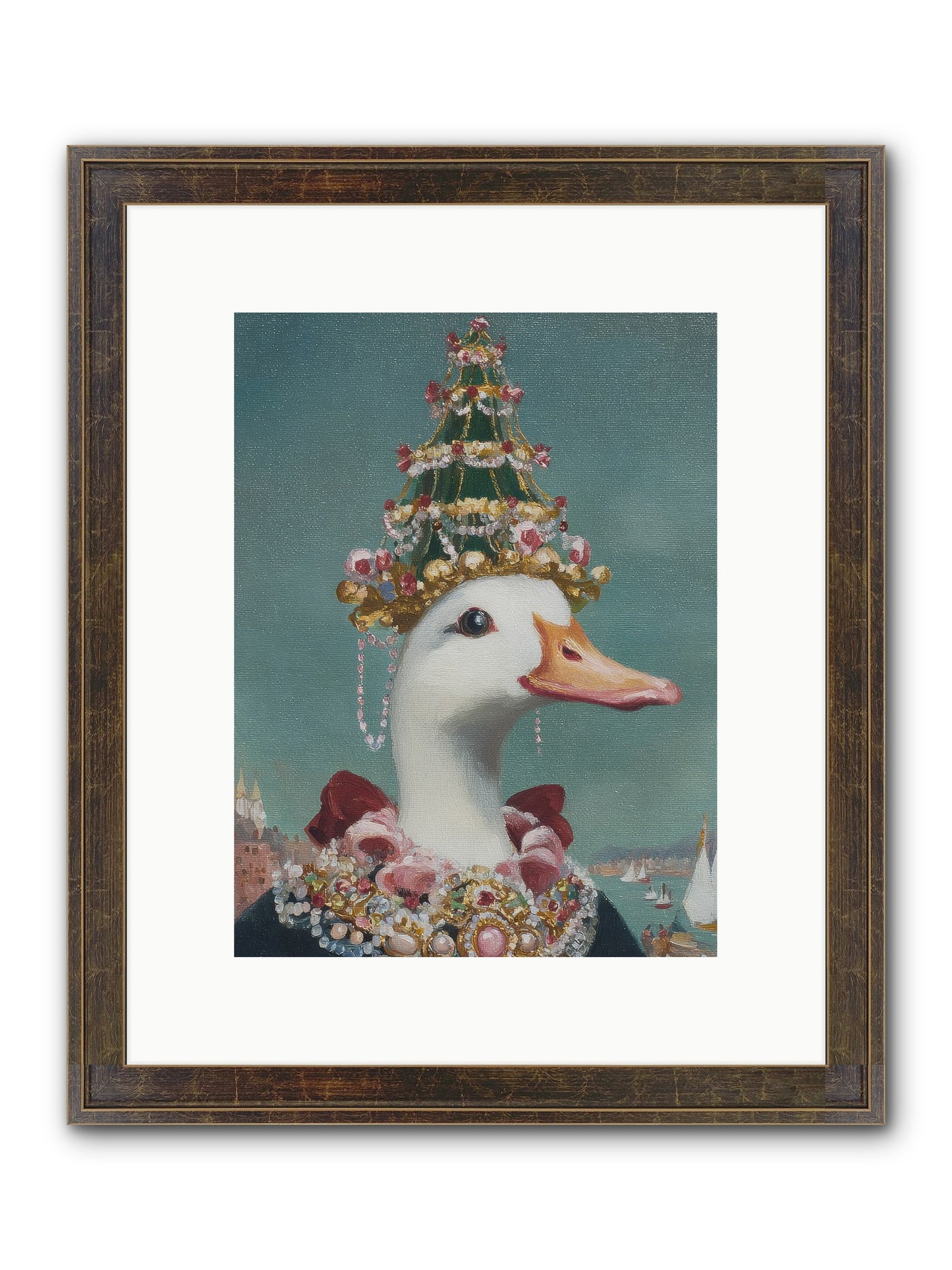 Starlit Majesty Framed Print - Slimwoods Black/Gold 9x12