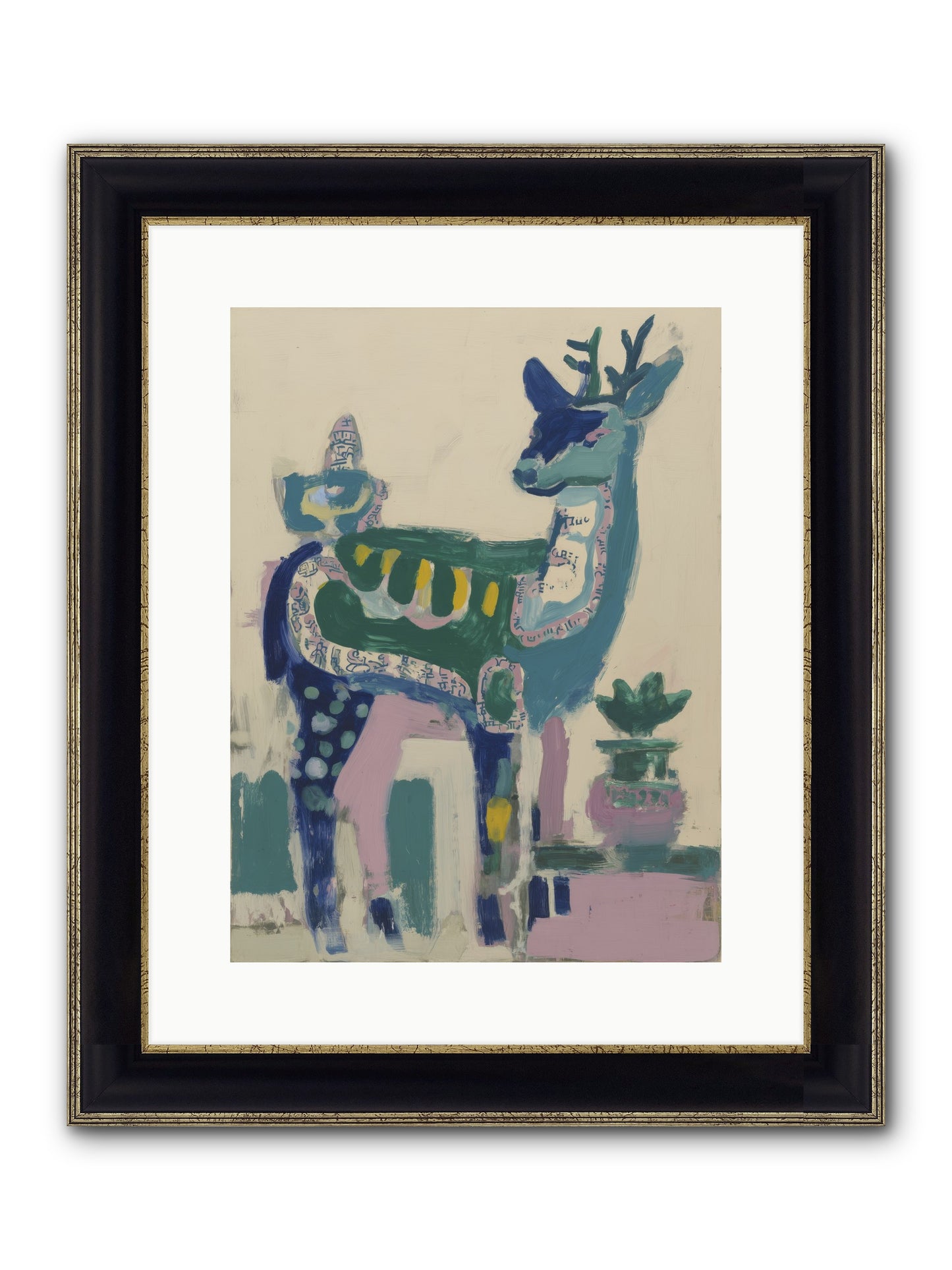 Starshine Woodlands Framed Print - Black & Gold 12x16