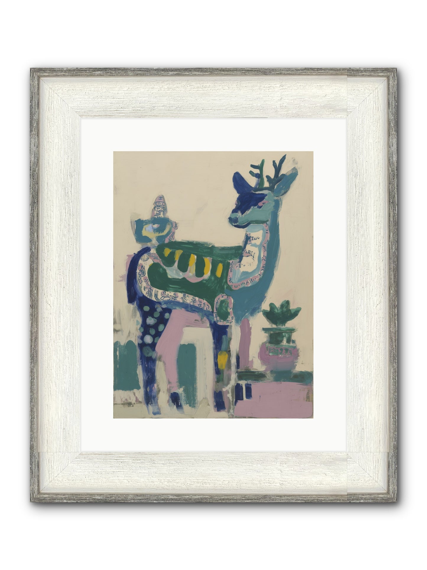 Starshine Woodlands Framed Print - Driftwood White 12x16