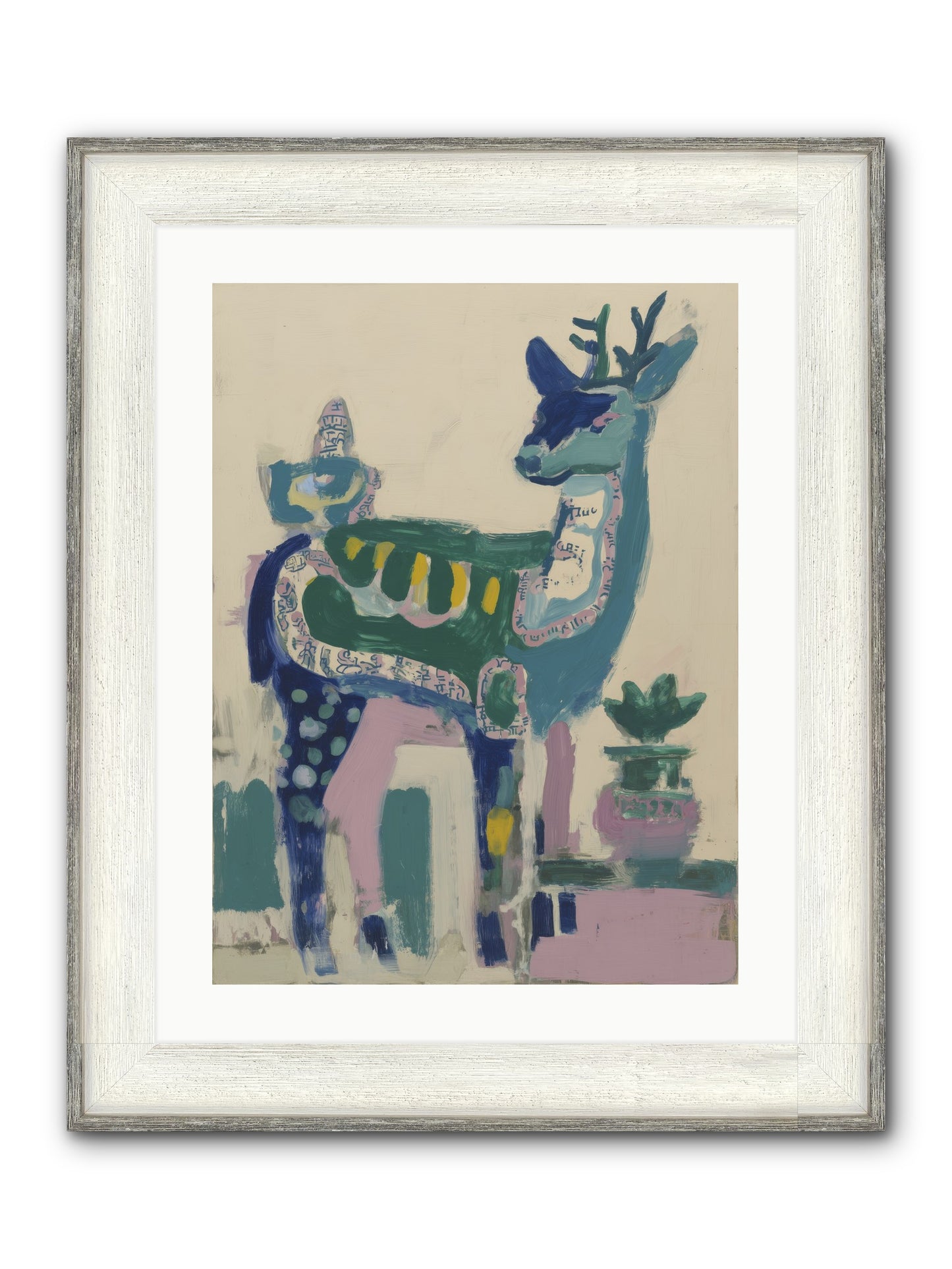 Starshine Woodlands Framed Print - Driftwood White 18x24