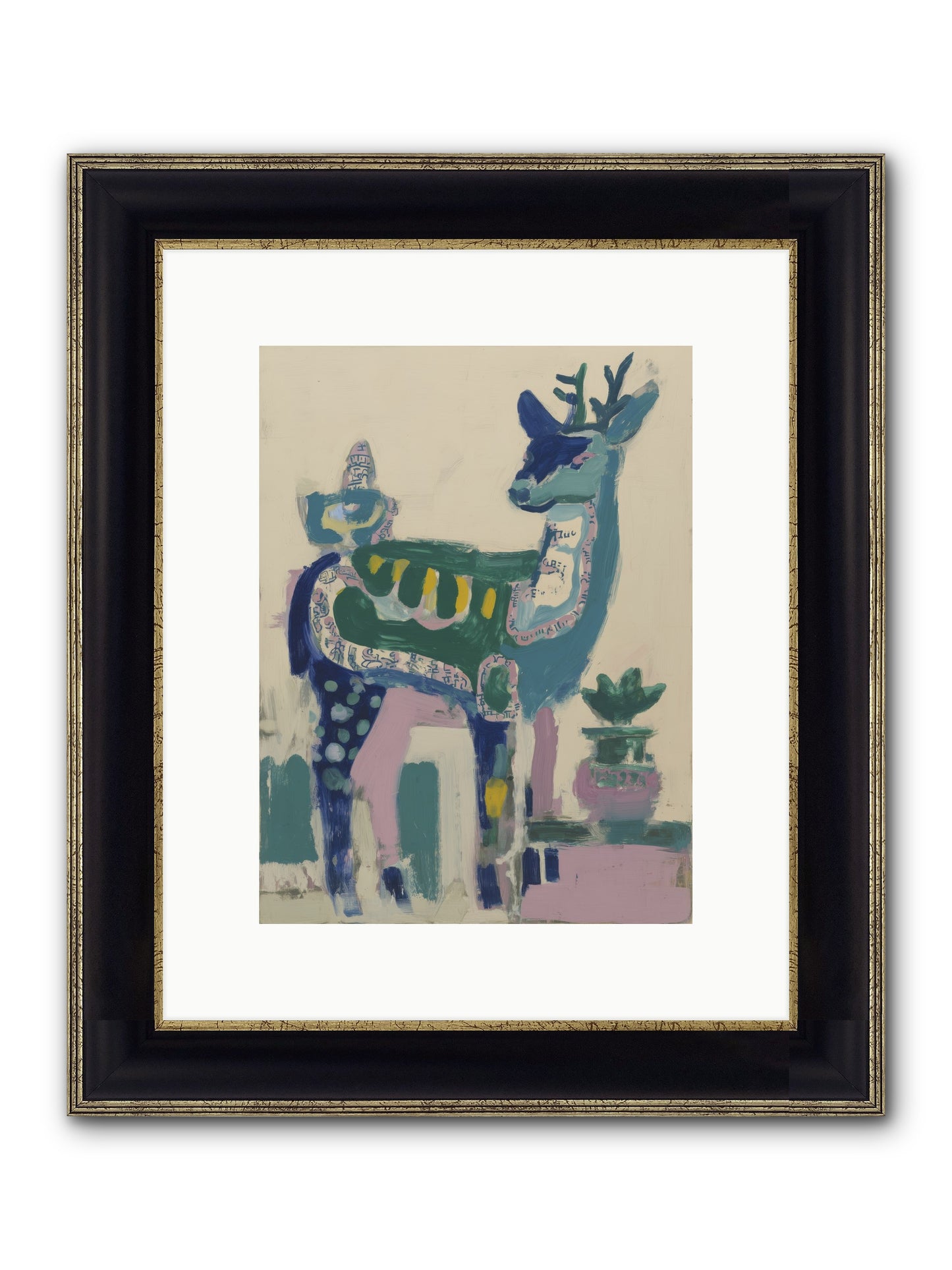 Starshine Woodlands Framed Print - Black & Gold 9x12