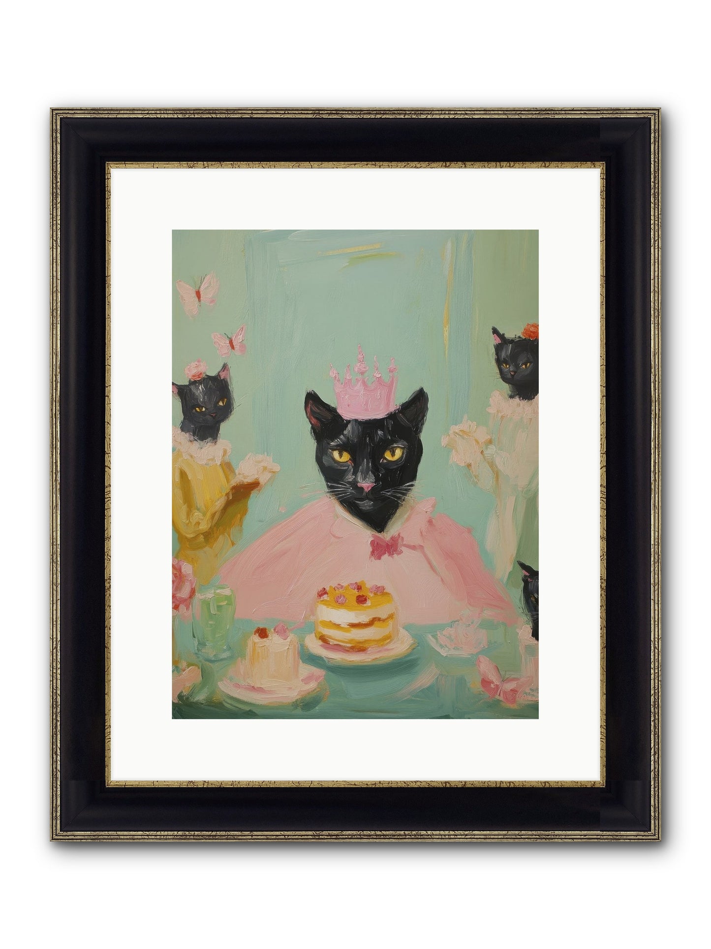 Starwoven Parlor Framed Print - Black & Gold 12x16