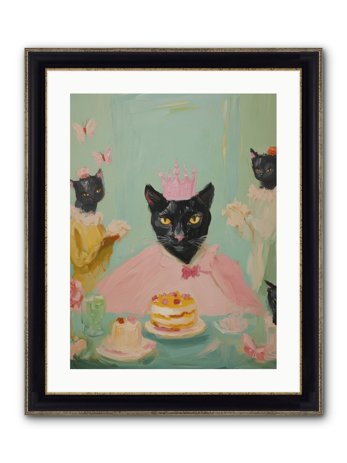 Starwoven Parlor Framed Print - Black & Gold 18x24