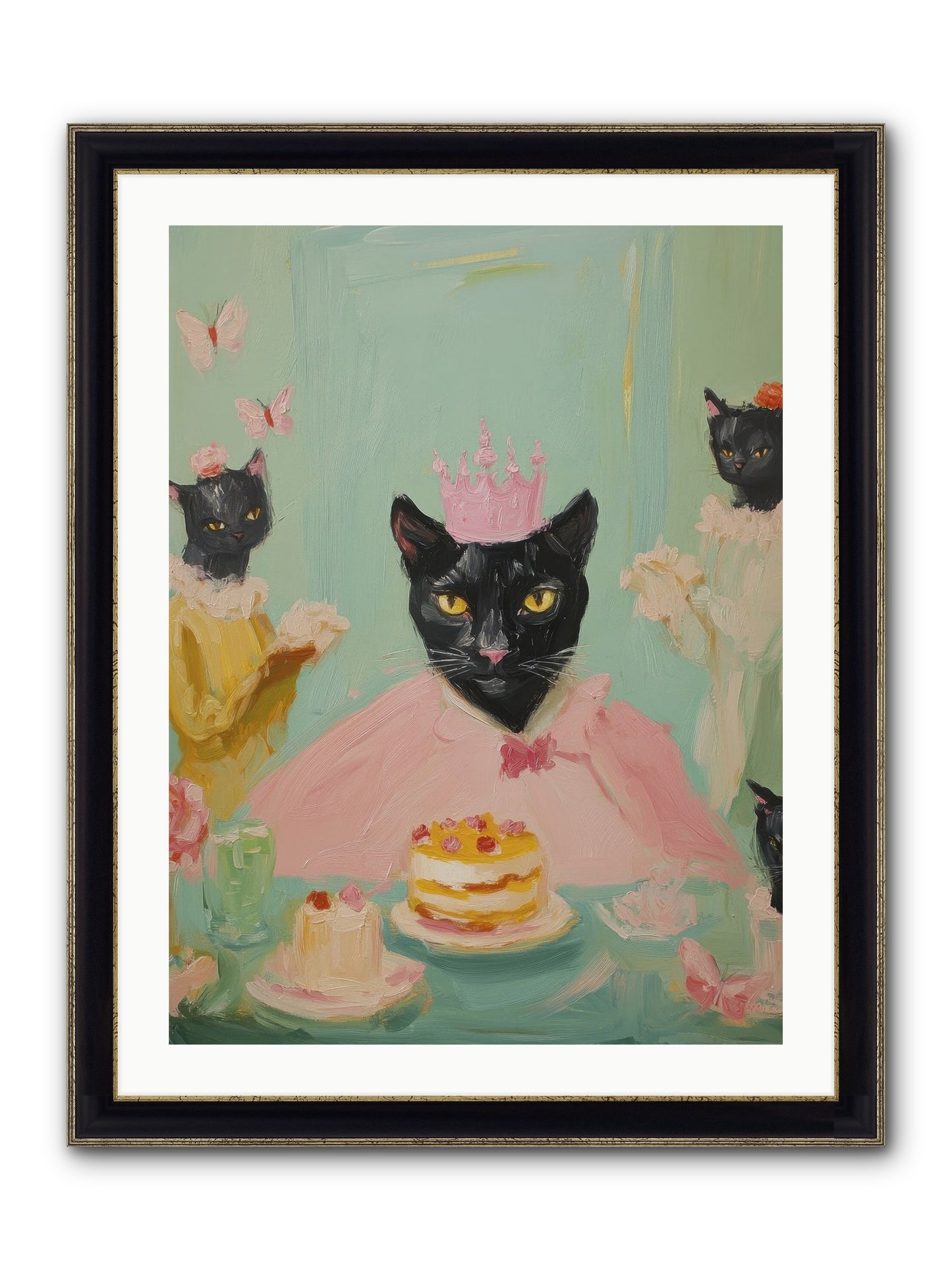 Starwoven Parlor Framed Print - Black & Gold 24x32