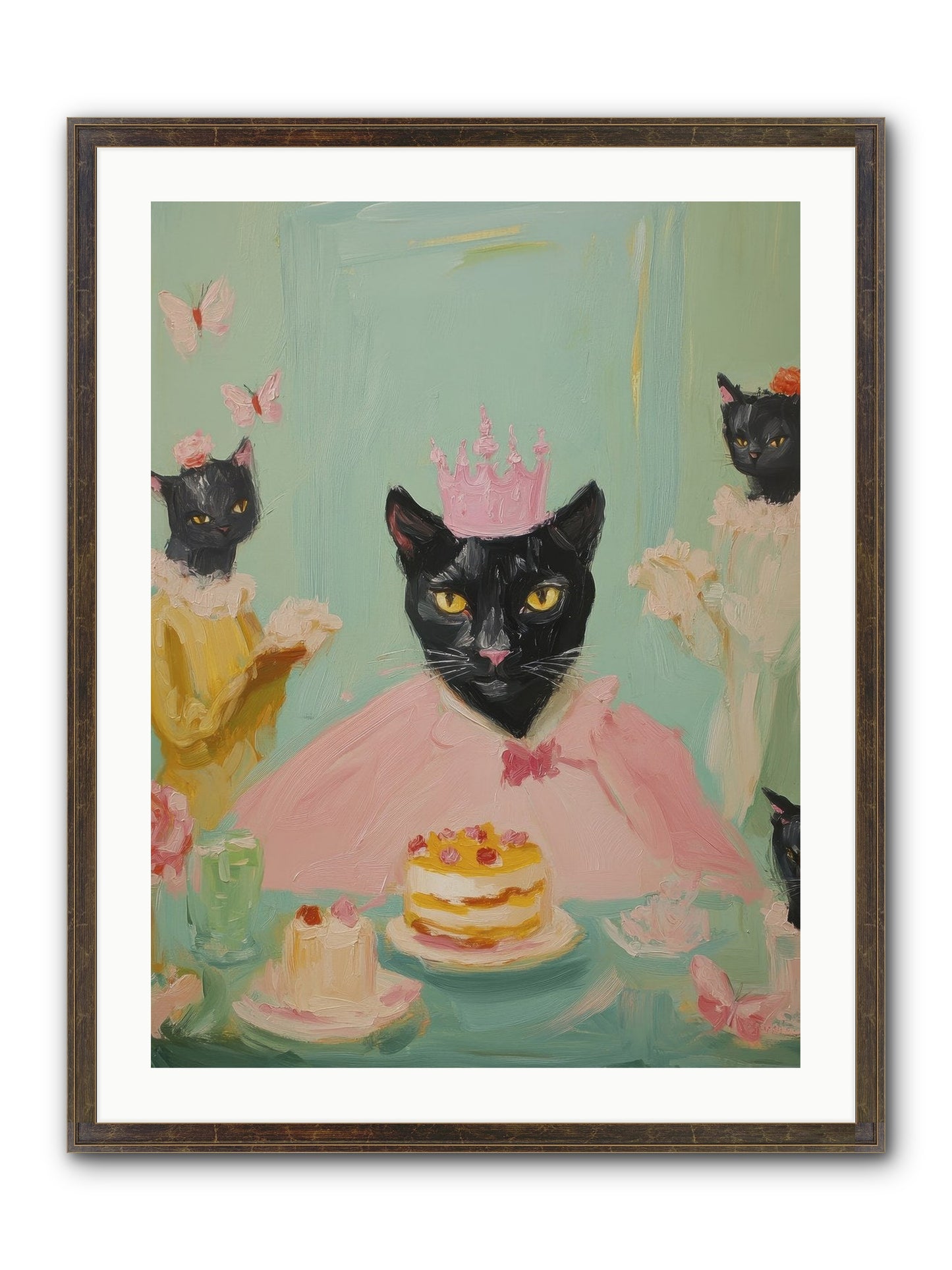 Starwoven Parlor Framed Print - Slimwoods Black/Gold 24x32