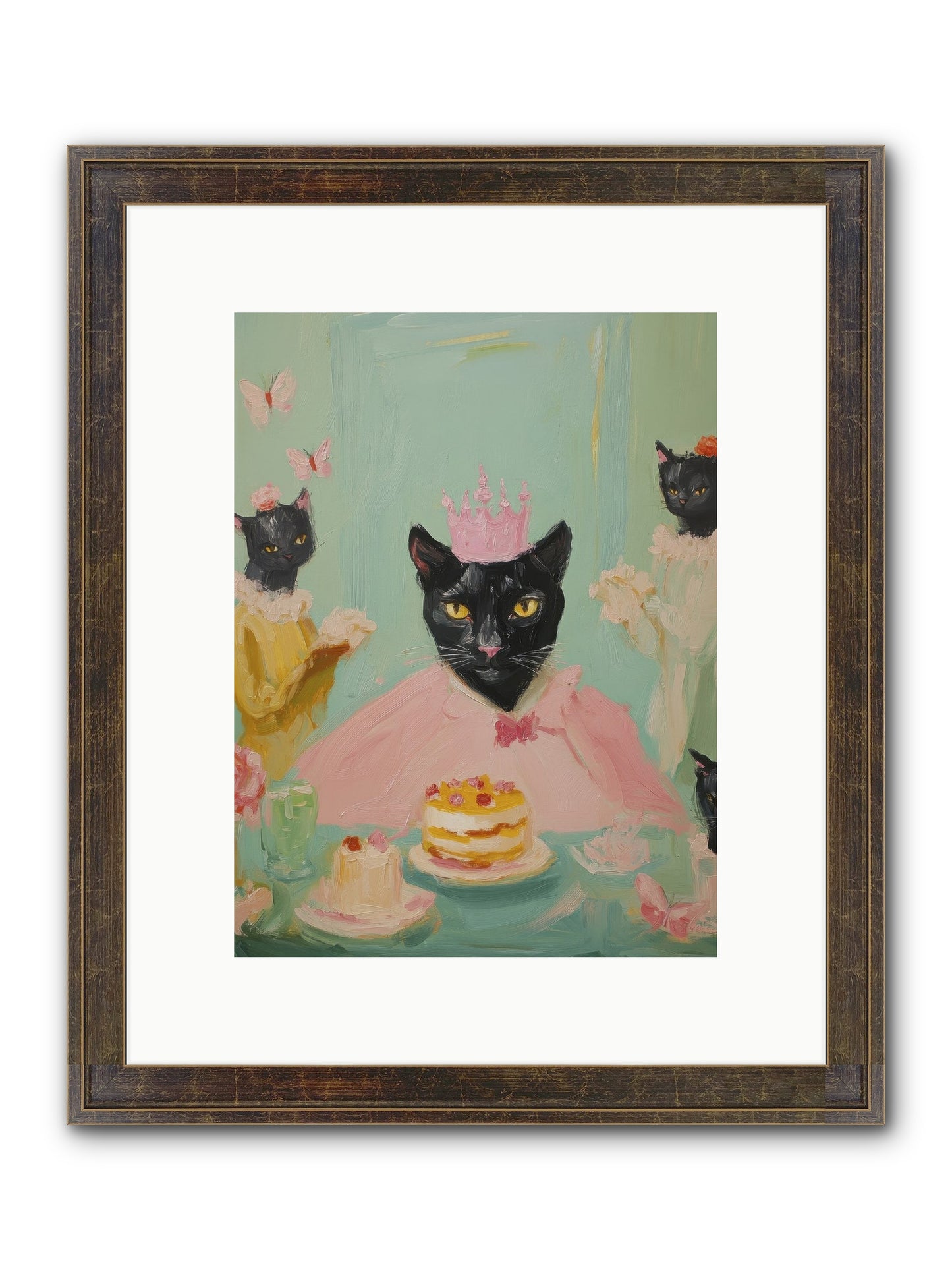 Starwoven Parlor Framed Print - Slimwoods Black/Gold 9x12