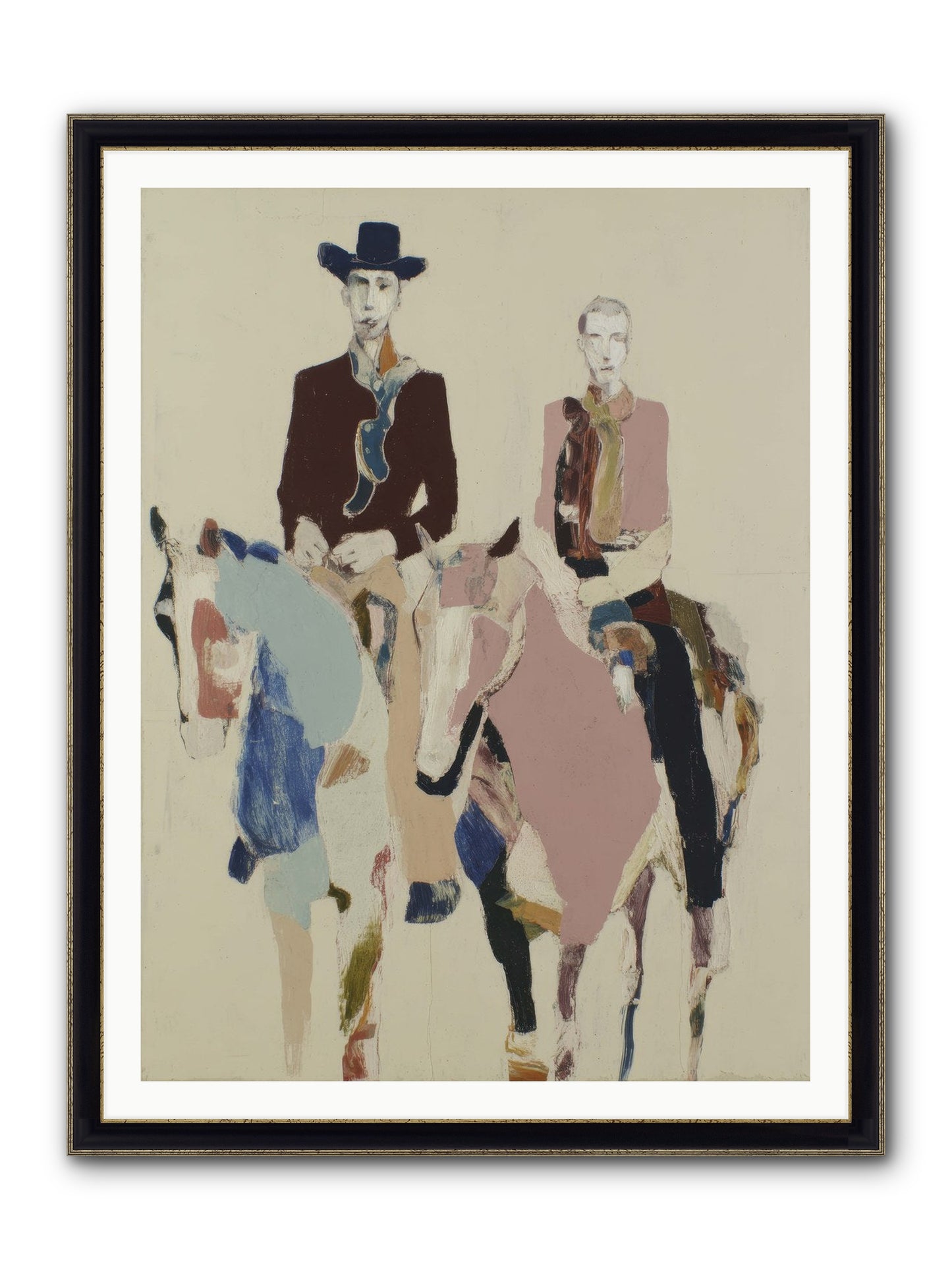 Steady As The Season Turns Framed Print - Black & Gold 36x48