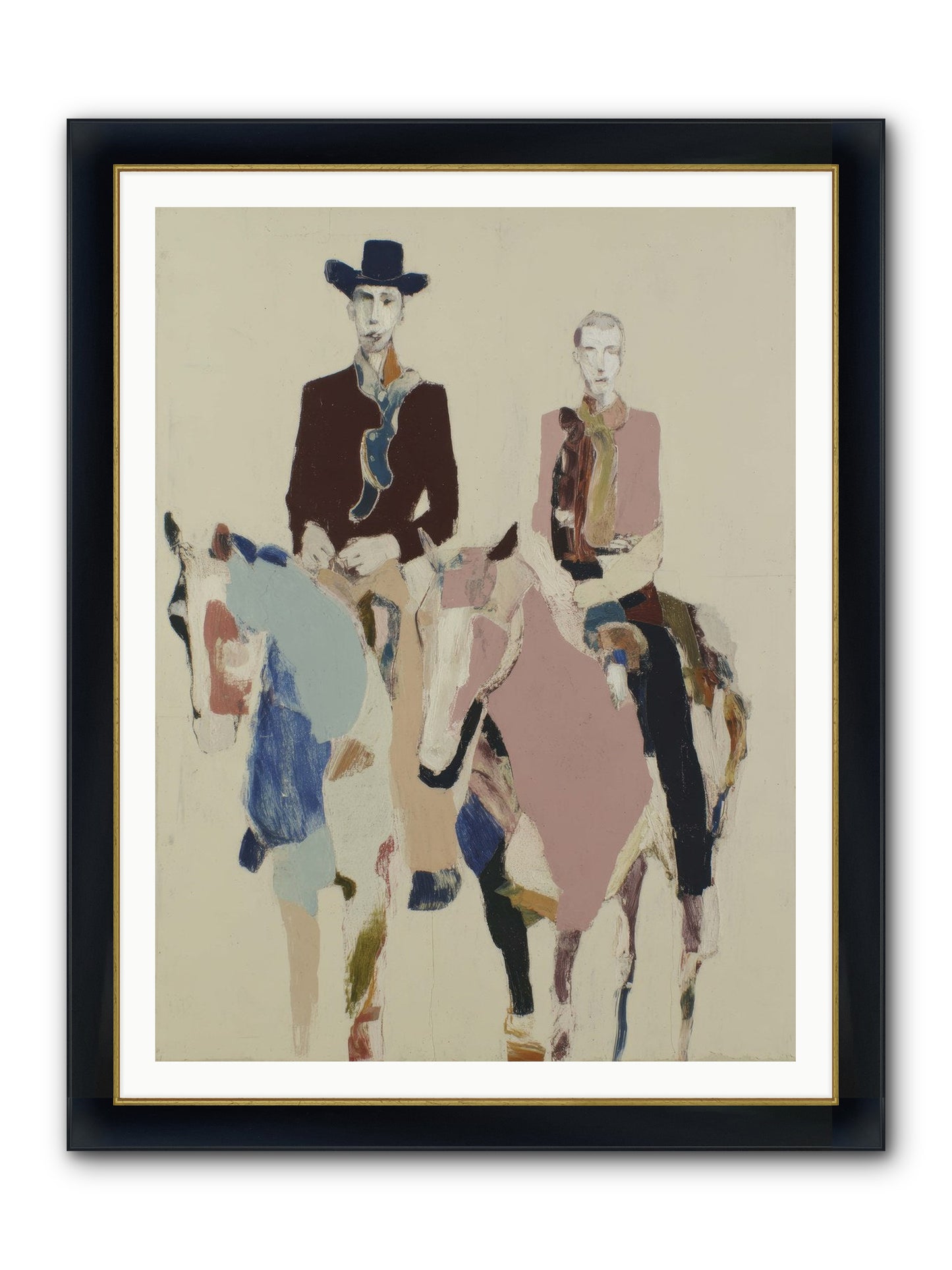 Steady As The Season Turns Framed Print - Wide Black w/Gold 36x48