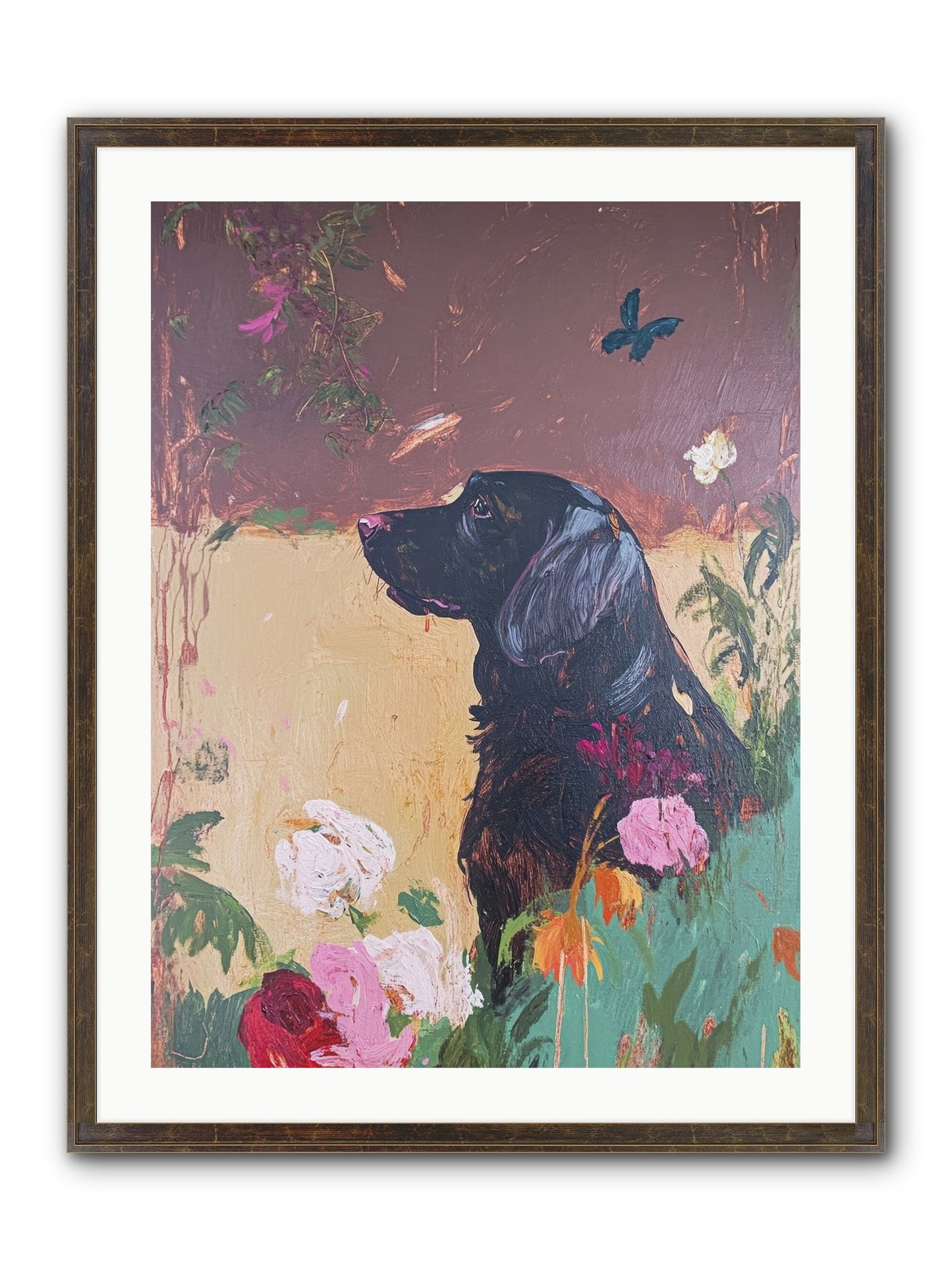 Steel Magnolia Framed Print - Slimwoods Black/Gold 24x32