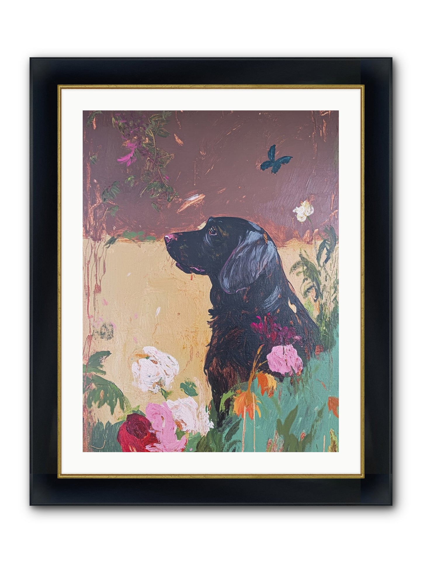 Steel Magnolia Framed Print - Wide Black w/Gold 24x32