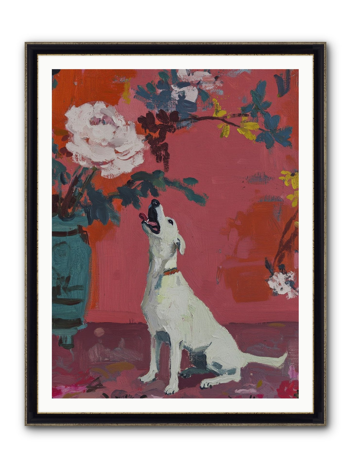Stella Framed Print - Black & Gold 36x48
