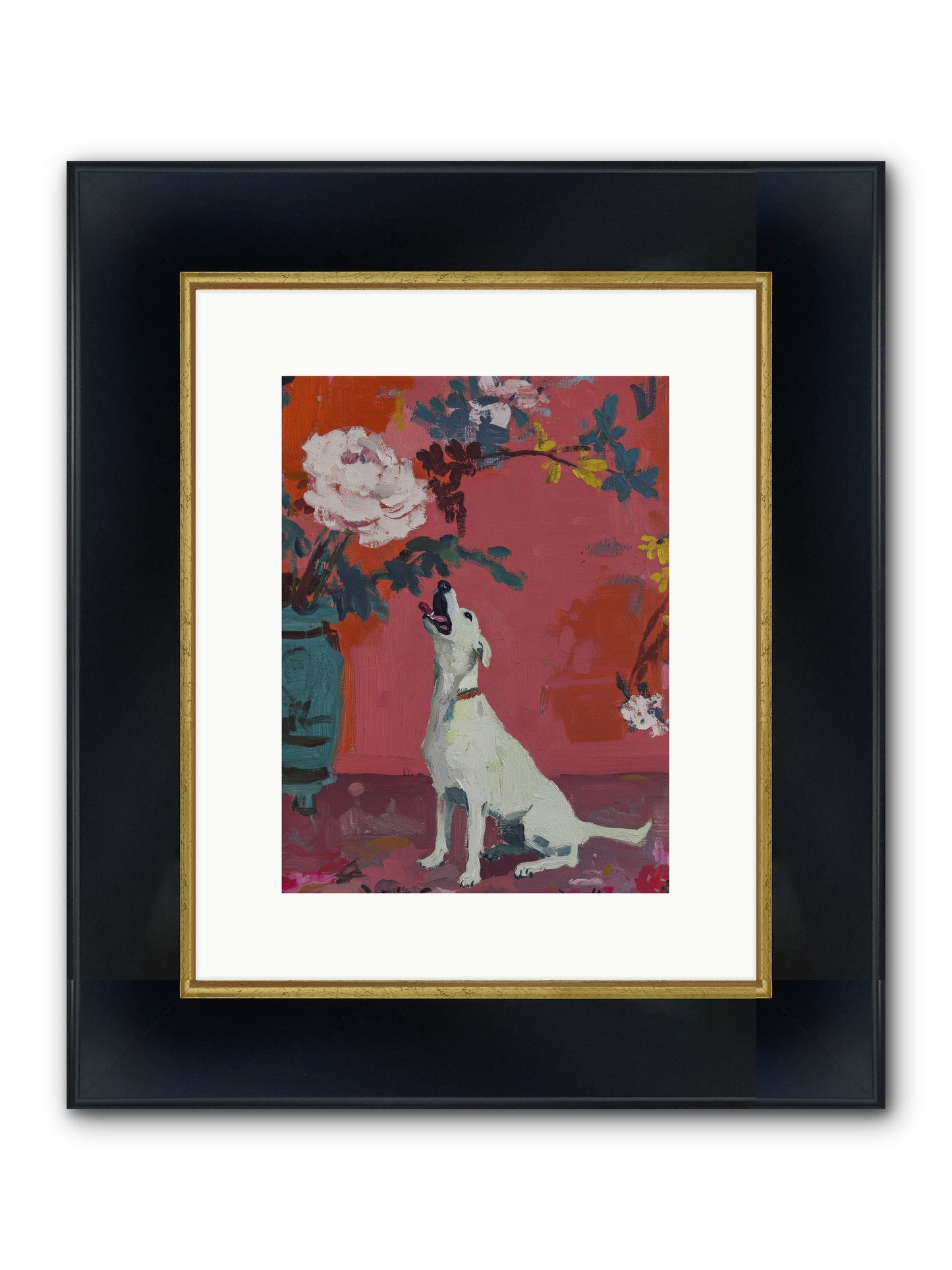 Stella Framed Print - Wide Black w/Gold 9x12