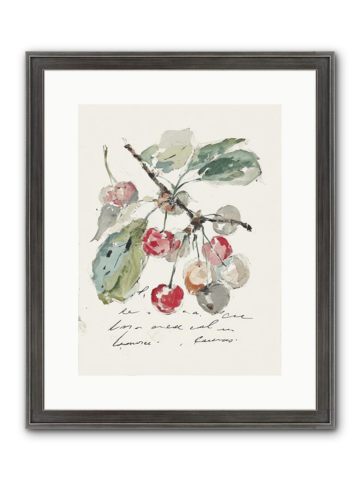 Stem And Story Framed Print - Slimwoods Black/Silver 12x16