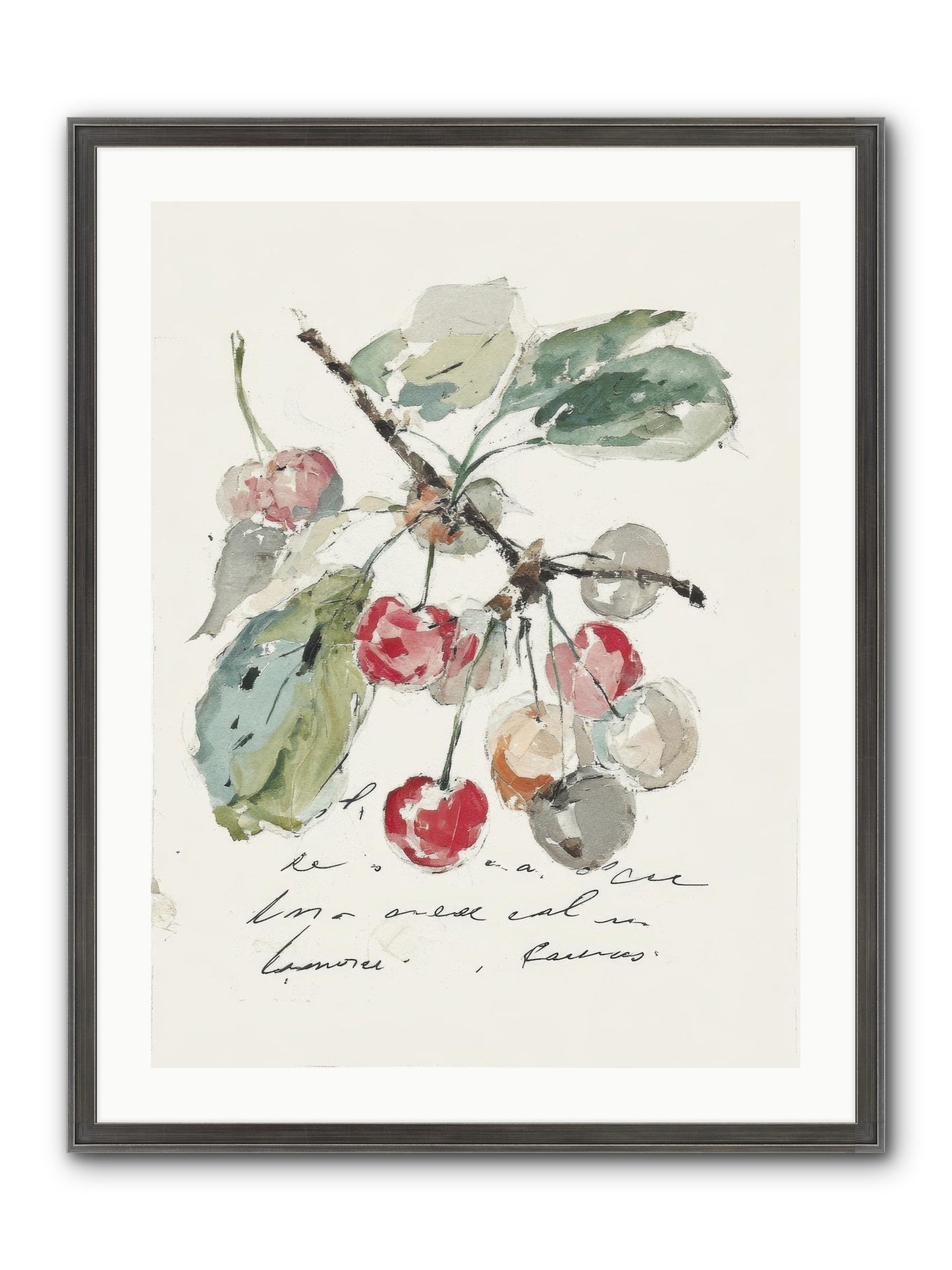 Stem And Story Framed Print - Slimwoods Black/Silver 24x32
