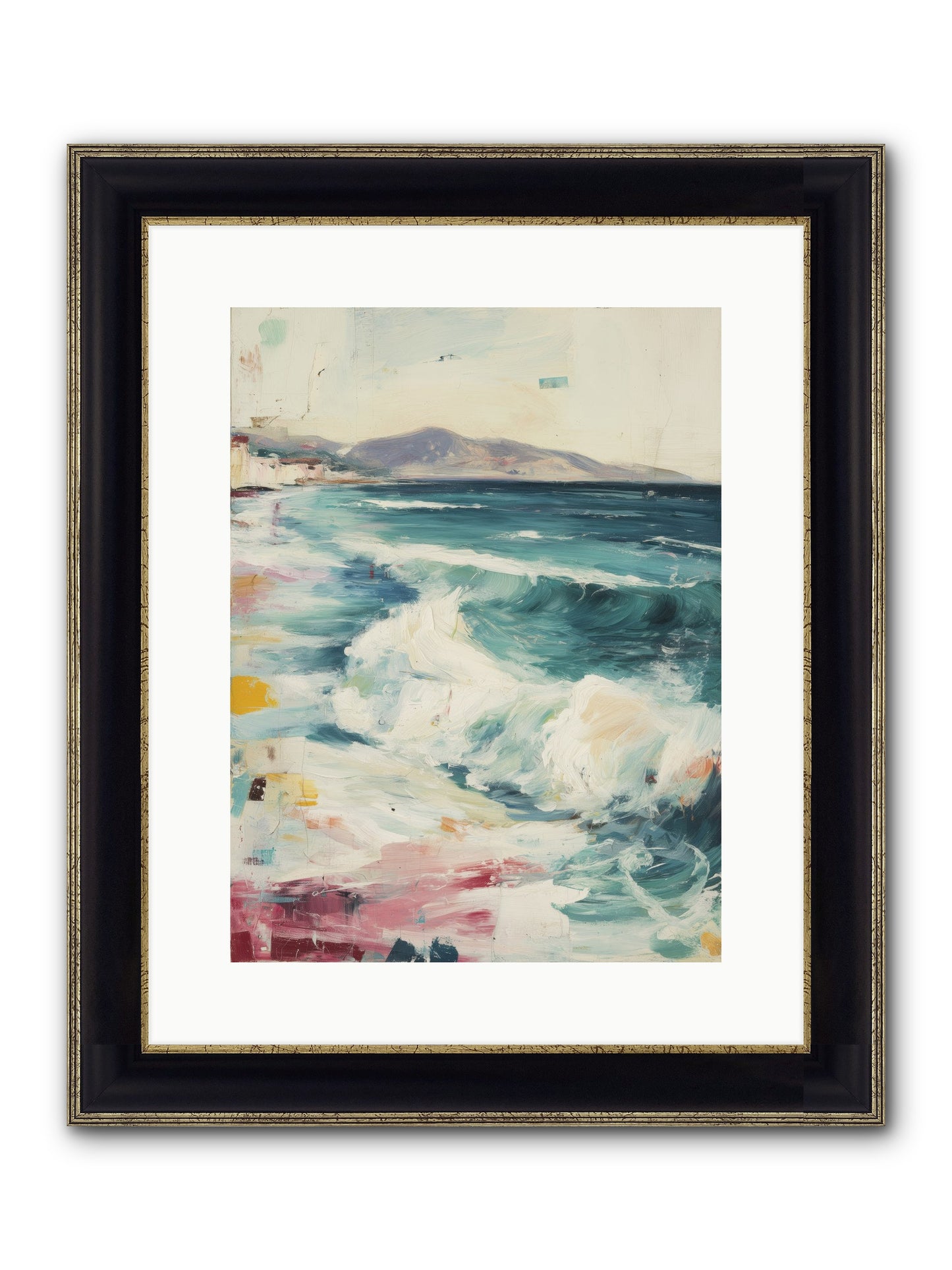 Steps In Moving Air Framed Print - Black & Gold 12x16
