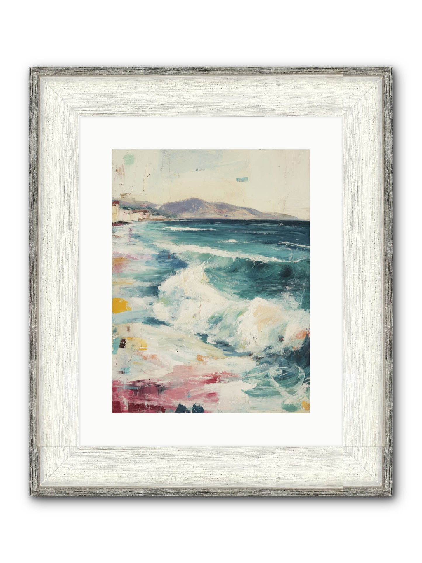 Steps In Moving Air Framed Print - Driftwood White 12x16