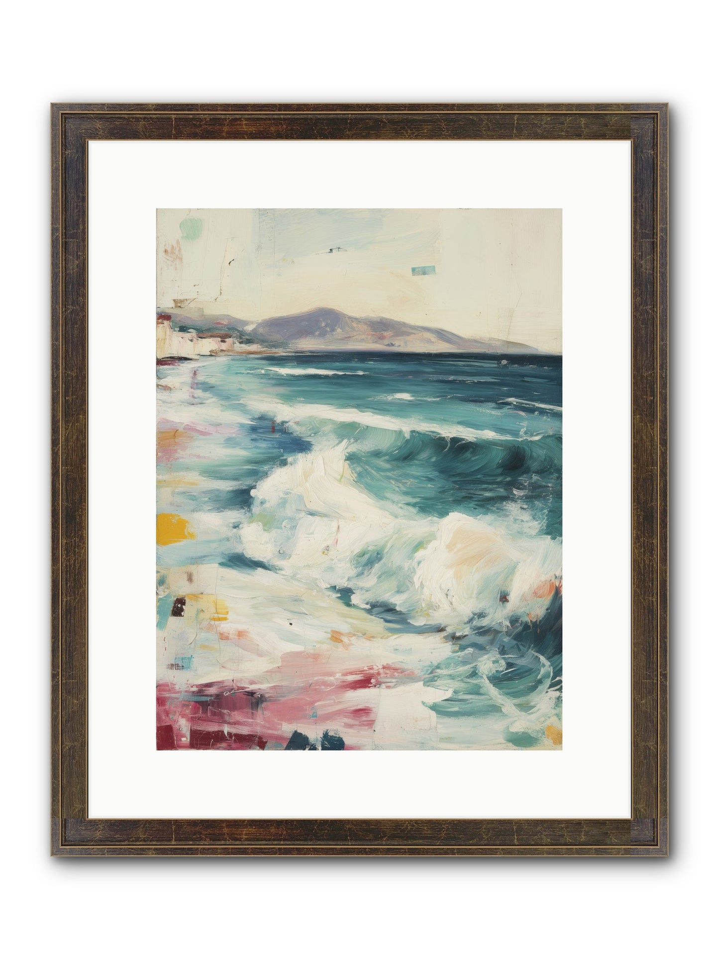 Steps In Moving Air Framed Print - Slimwoods Black/Gold 12x16