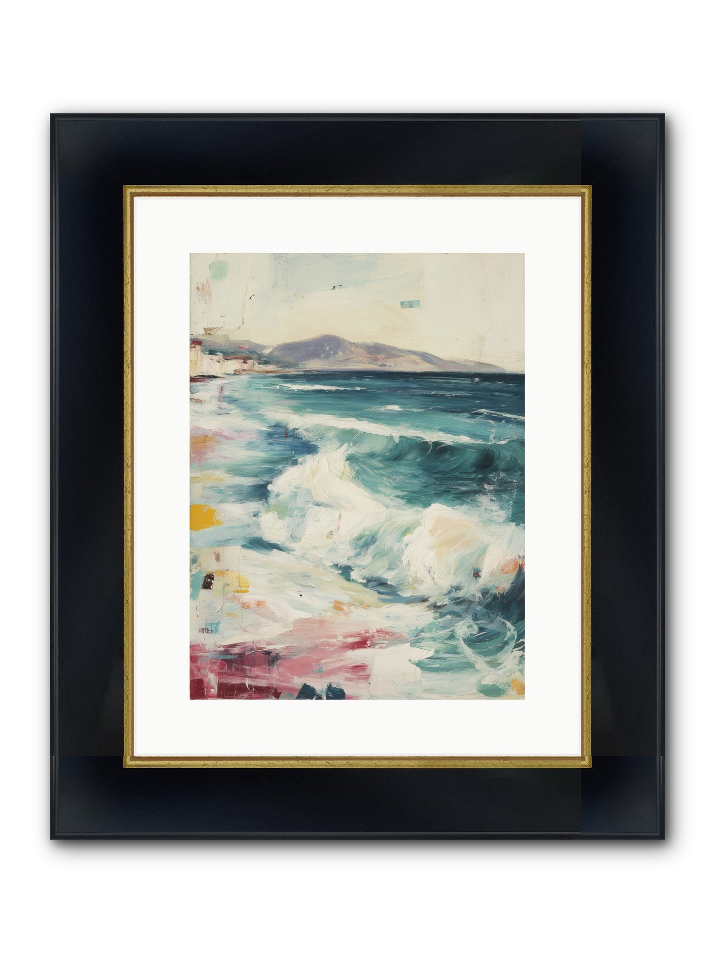 Steps In Moving Air Framed Print - Wide Black w/Gold 12x16
