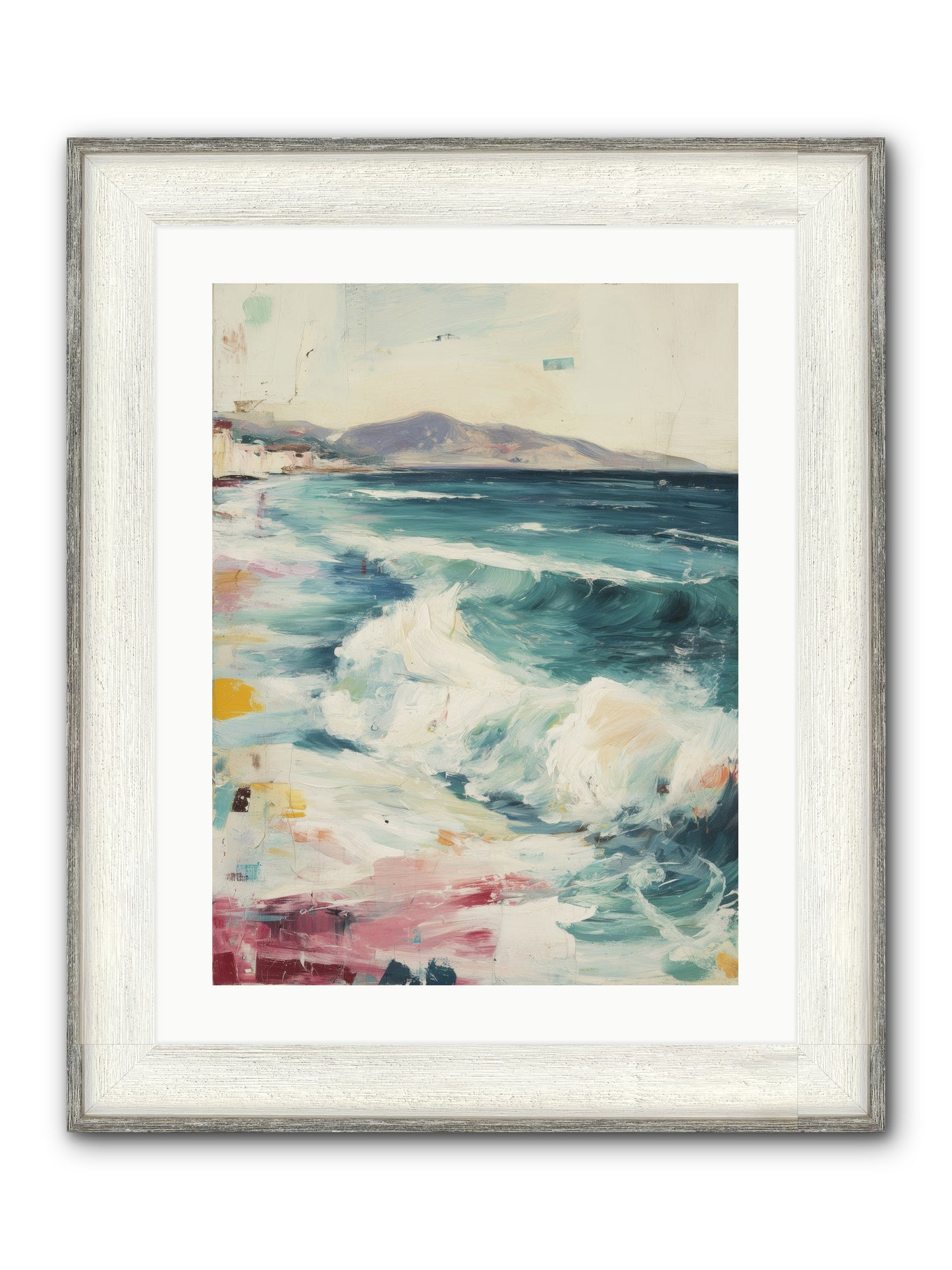 Steps In Moving Air Framed Print - Driftwood White 18x24
