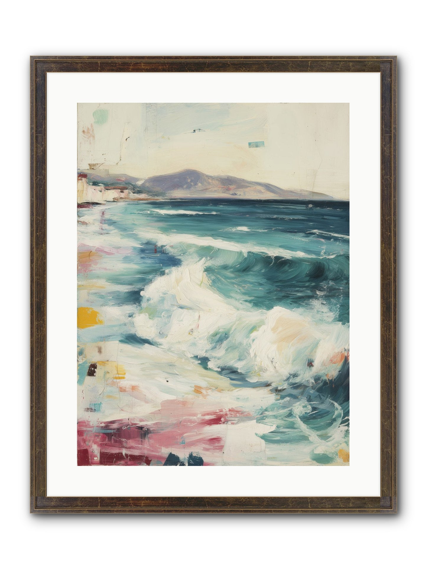 Steps In Moving Air Framed Print - Slimwoods Black/Gold 18x24