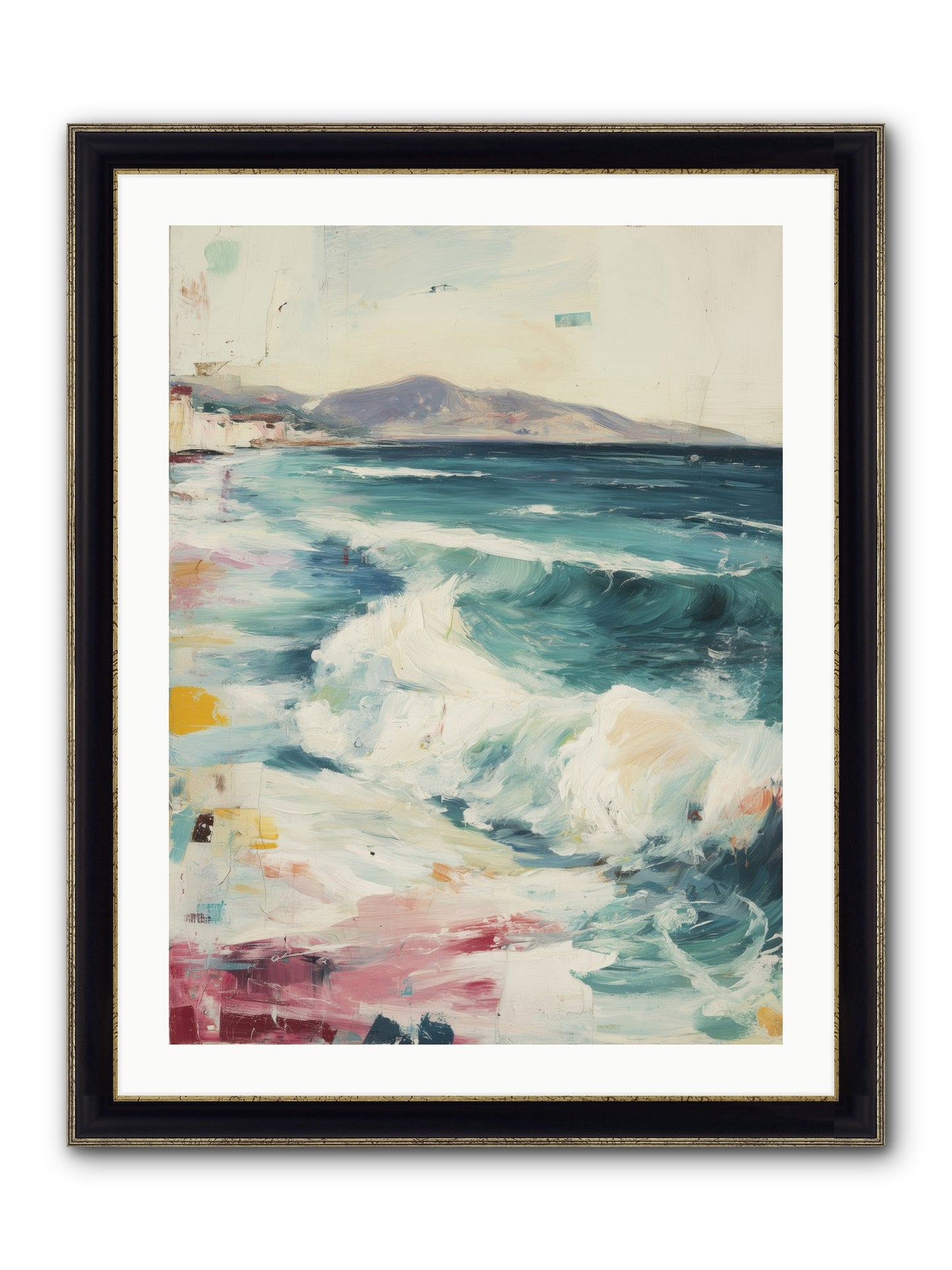 Steps In Moving Air Framed Print - Black & Gold 24x32