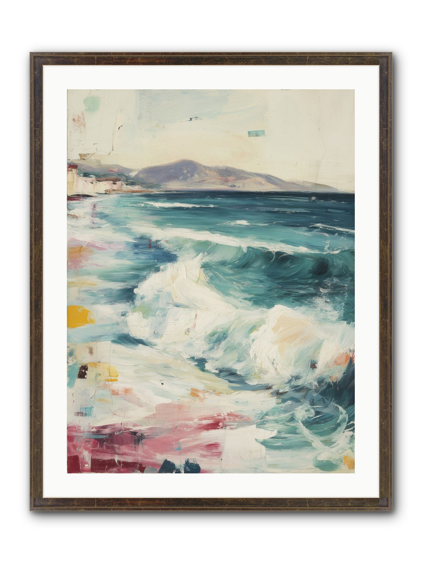 Steps In Moving Air Framed Print - Slimwoods Black/Gold 24x32