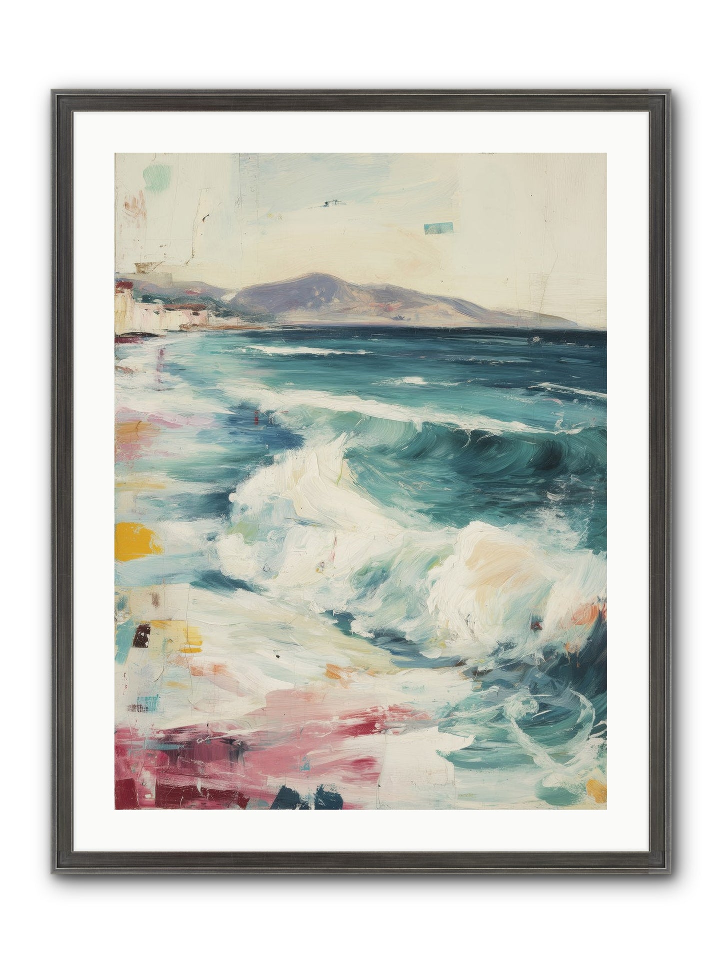 Steps In Moving Air Framed Print - Slimwoods Black/Silver 24x32