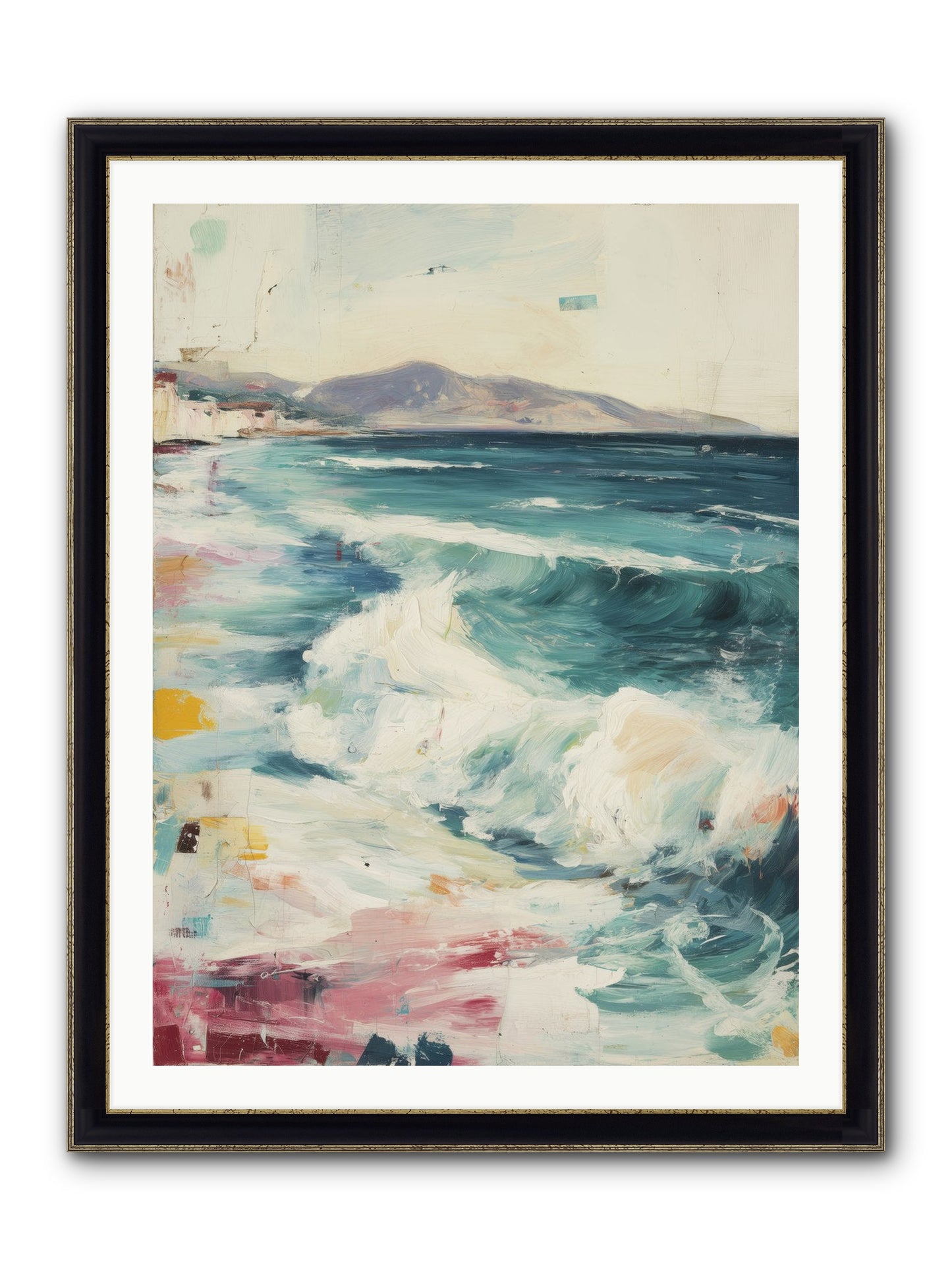 Steps In Moving Air Framed Print - Black & Gold 30x40