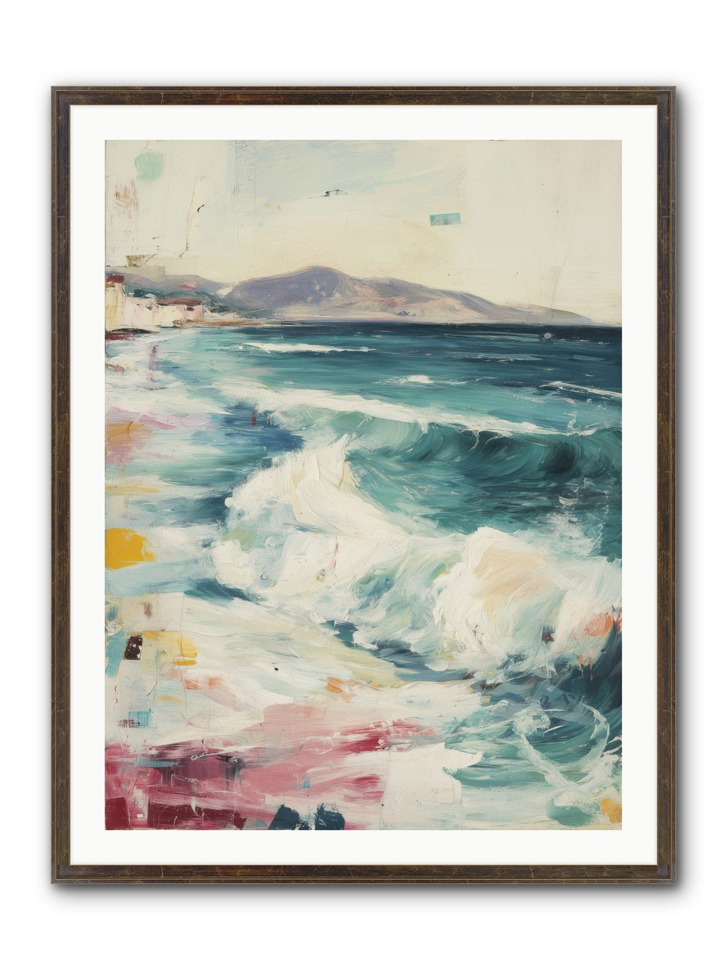 Steps In Moving Air Framed Print - Slimwoods Black/Gold 30x40