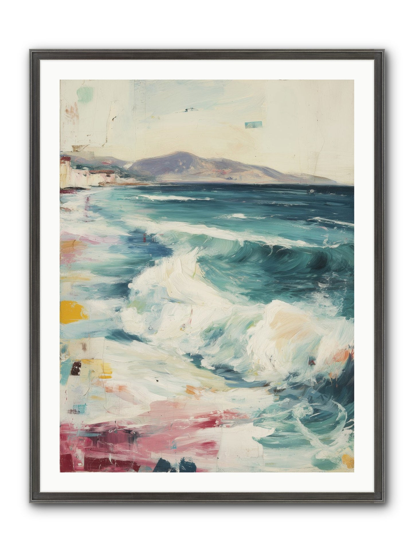 Steps In Moving Air Framed Print - Slimwoods Black/Silver 30x40