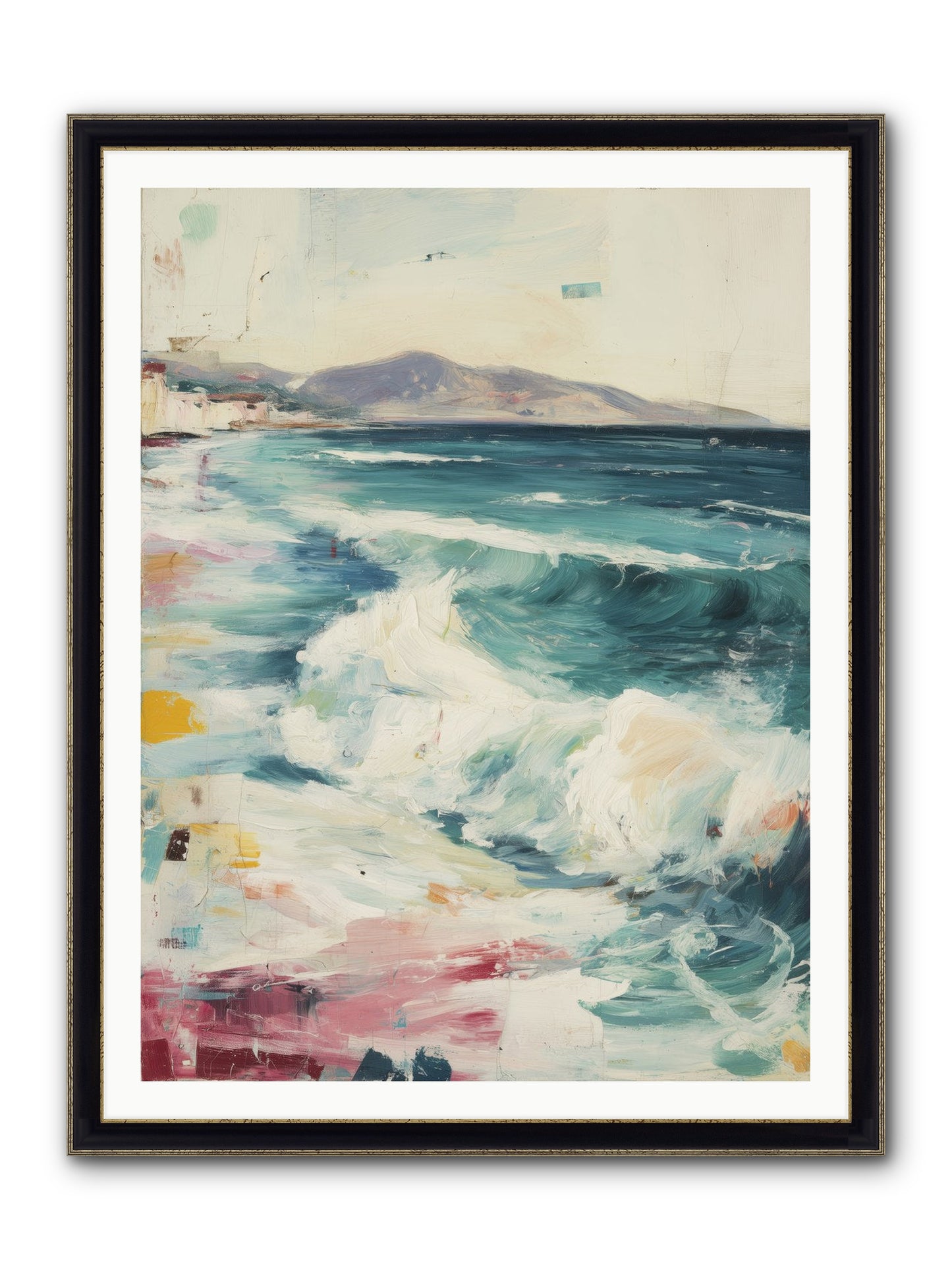 Steps In Moving Air Framed Print - Black & Gold 36x48