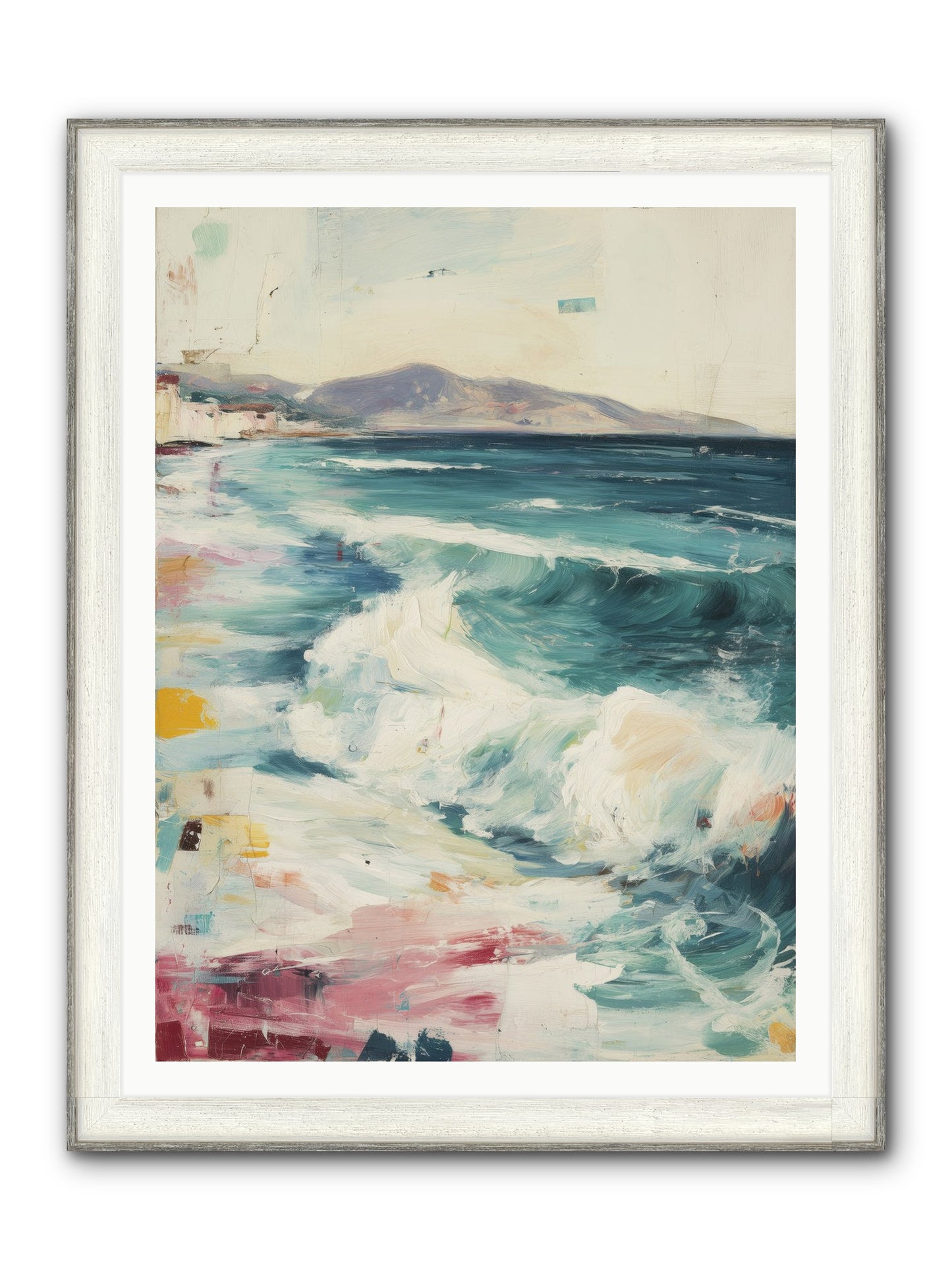 Steps In Moving Air Framed Print - Driftwood White 36x48