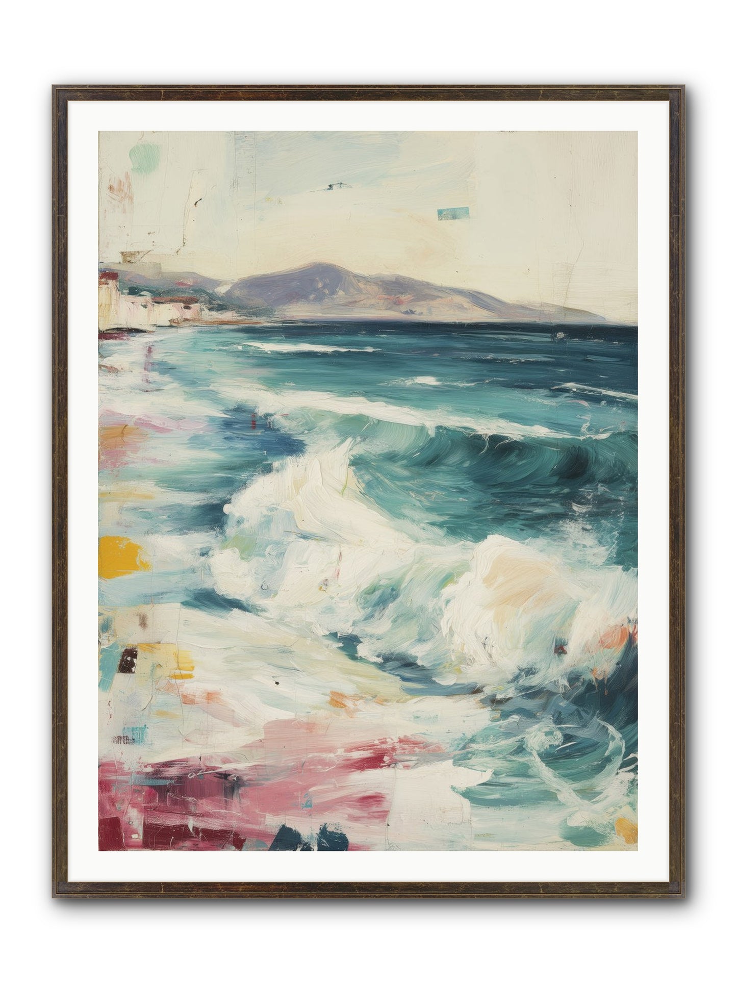 Steps In Moving Air Framed Print - Slimwoods Black/Gold 36x48